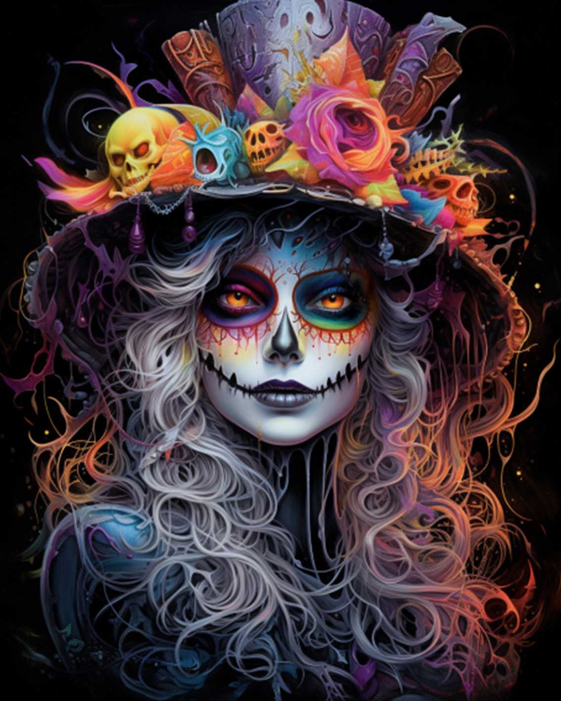tucocoo-paint-by-numbers-enigmatic-woman-malen-nach-zahlen-40x50 image 2