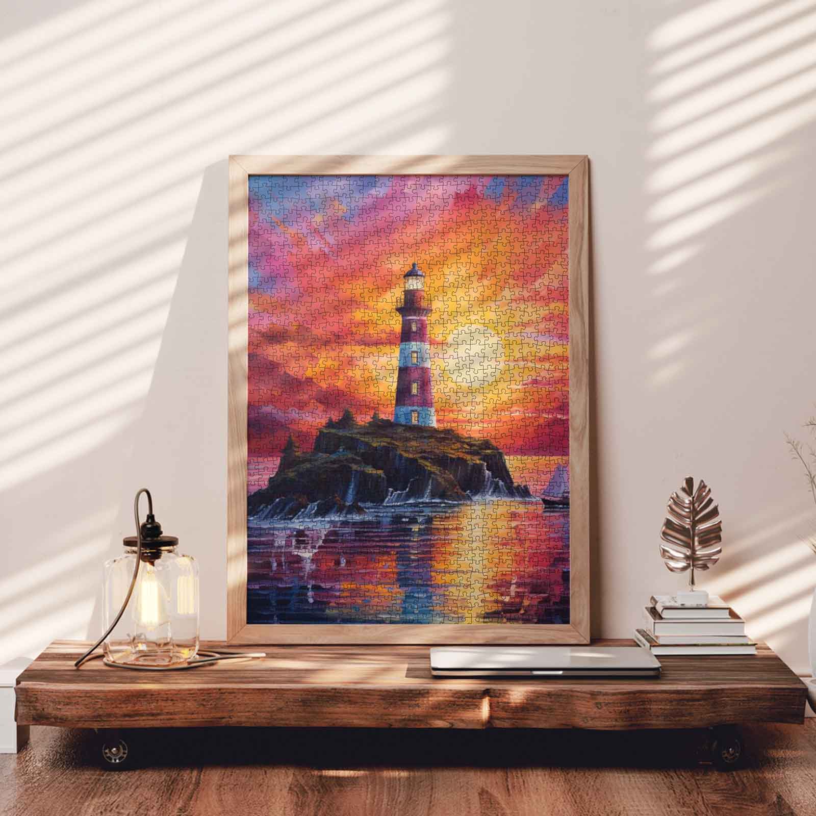 tucocoo-sunset-lighthouse-coast-puzzle-1000-teile-leuchtturm image 3