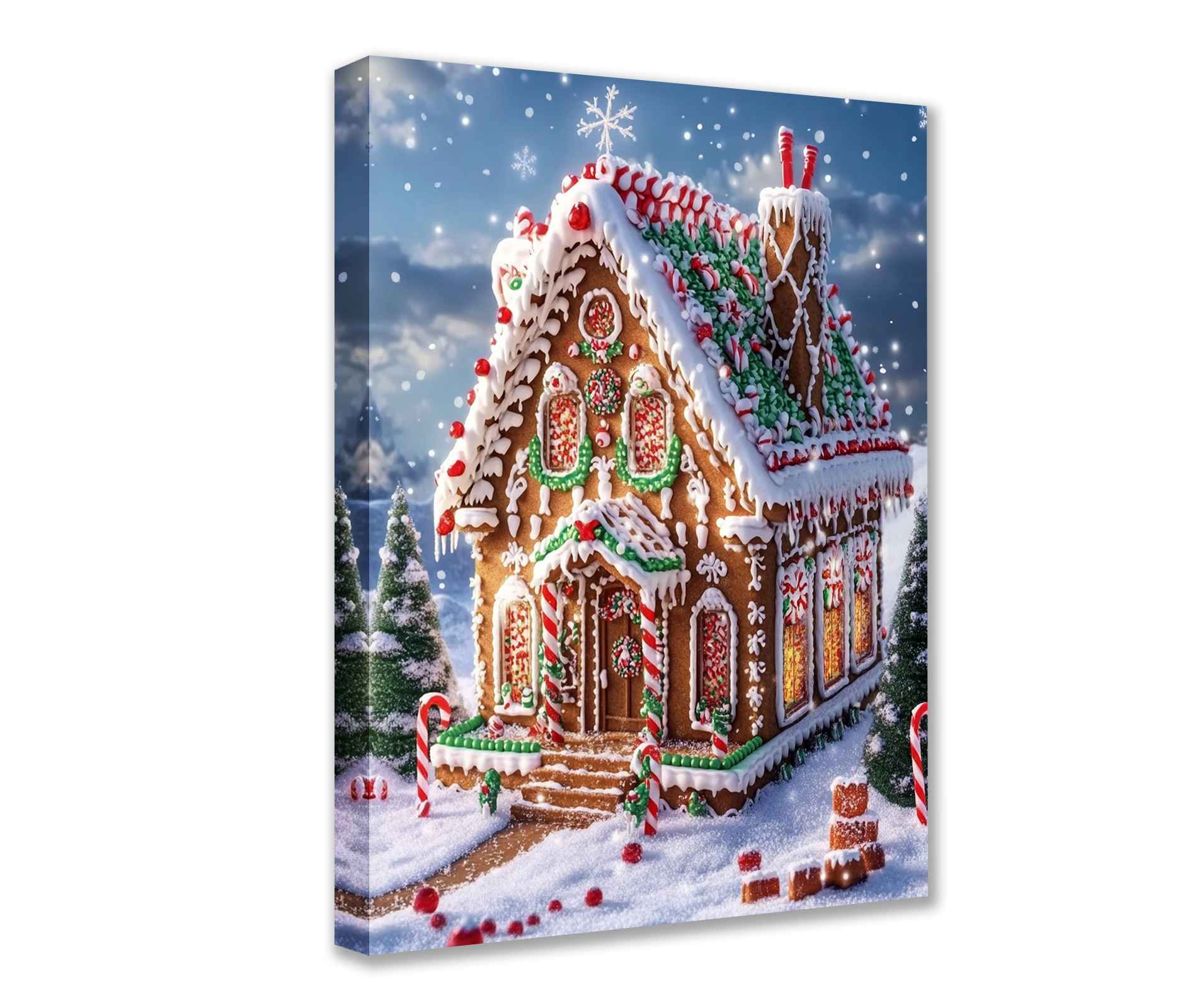 tucocoo-canvas-wall-art-gingerbread-house-leinwandbild-30x40cm-gerahmt-weihnacht image 1