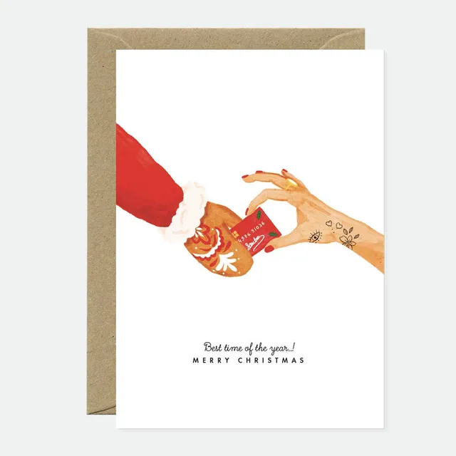 all-the-ways-to-say-santas-creditcard-grusskarte-a6 image 1