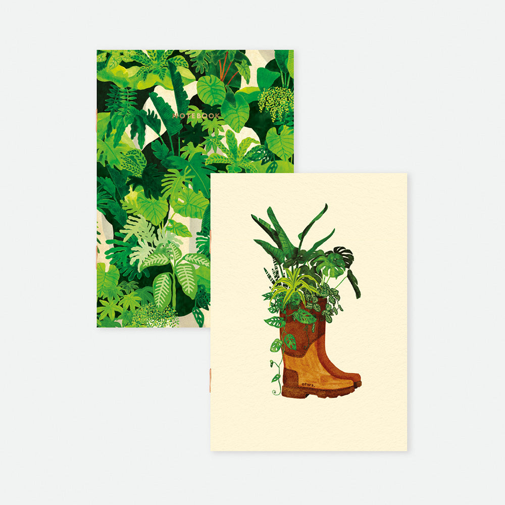 all-the-ways-to-say-notebooks-a6-duo-gardening-boots-notizbuch-2er-blanko image 1
