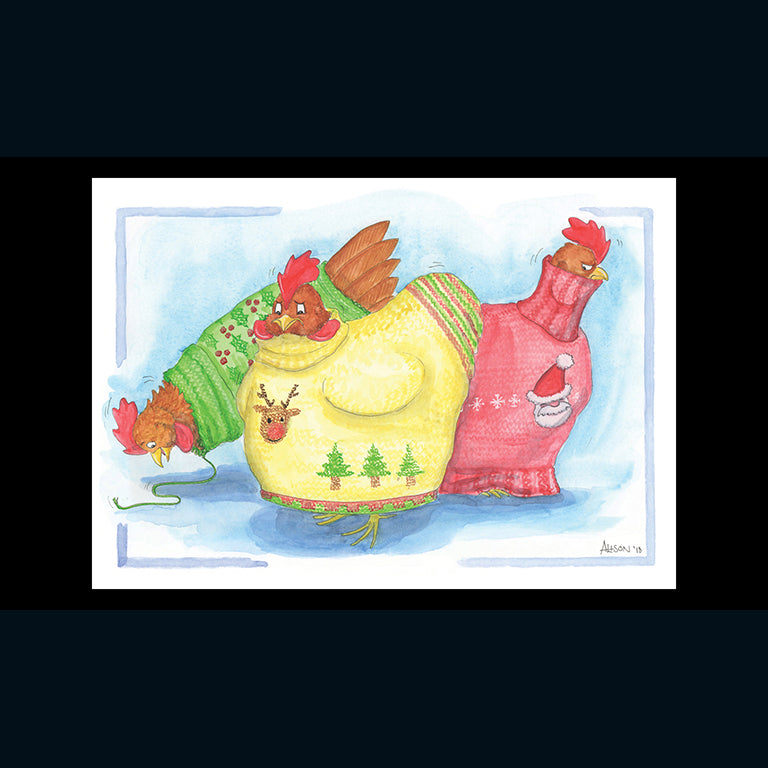 otter-house-christmas-jumpers-weihnachtskarte-h-hner-lustig image 1