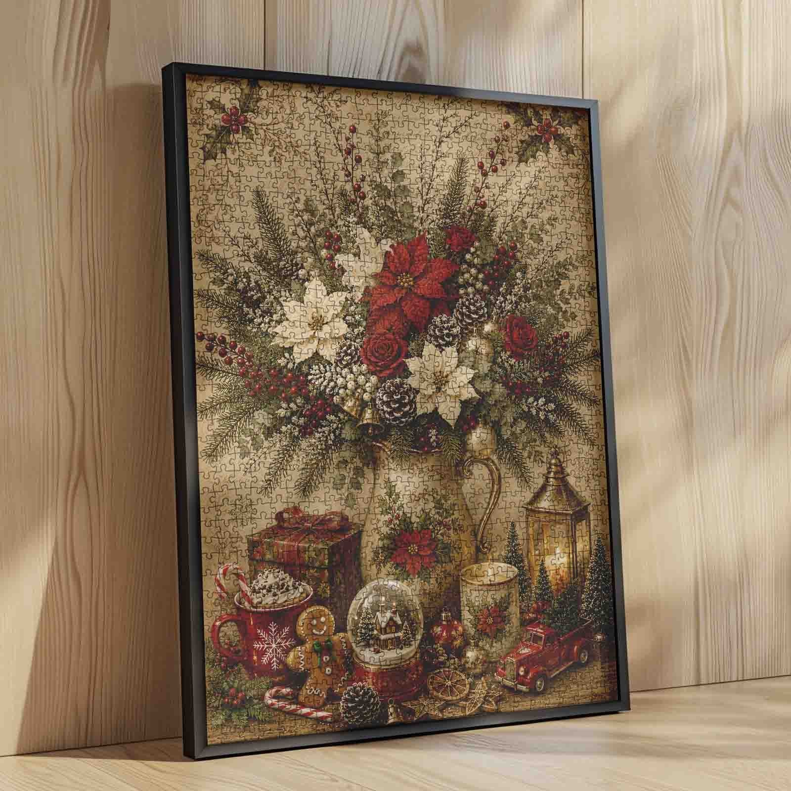tucocoo-vintage-christmas-floral-arrangement-puzzle-1000-teile image 4
