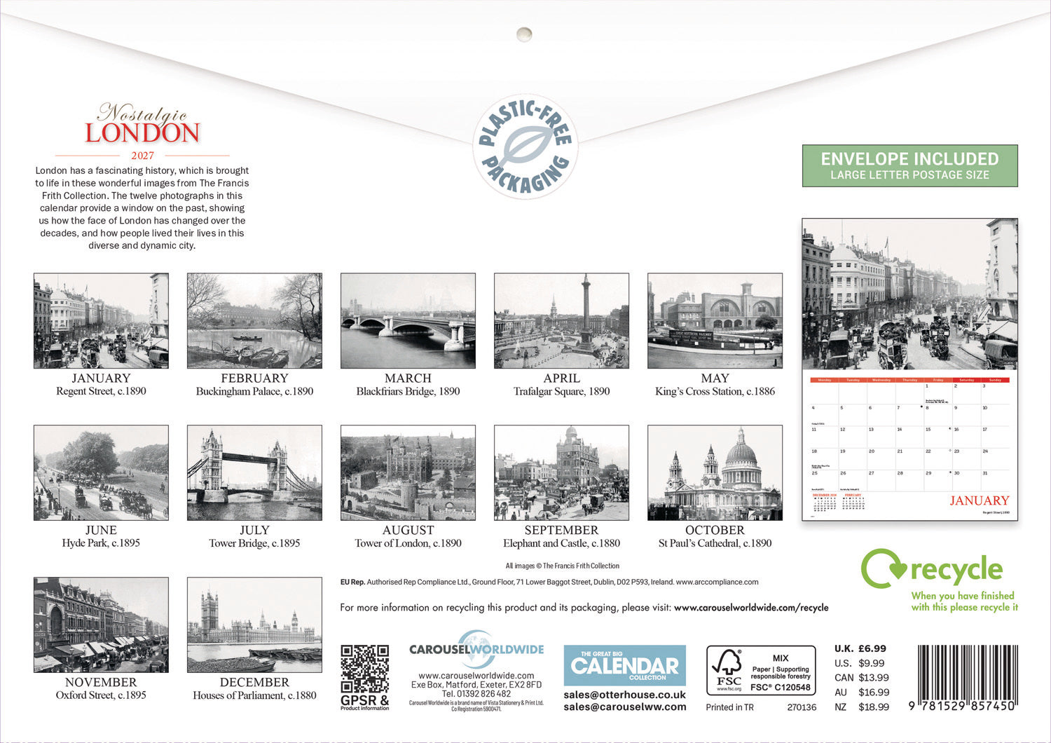 nostalgic-london-a4-kalender-2027-wandkalender-monatskalender image 2