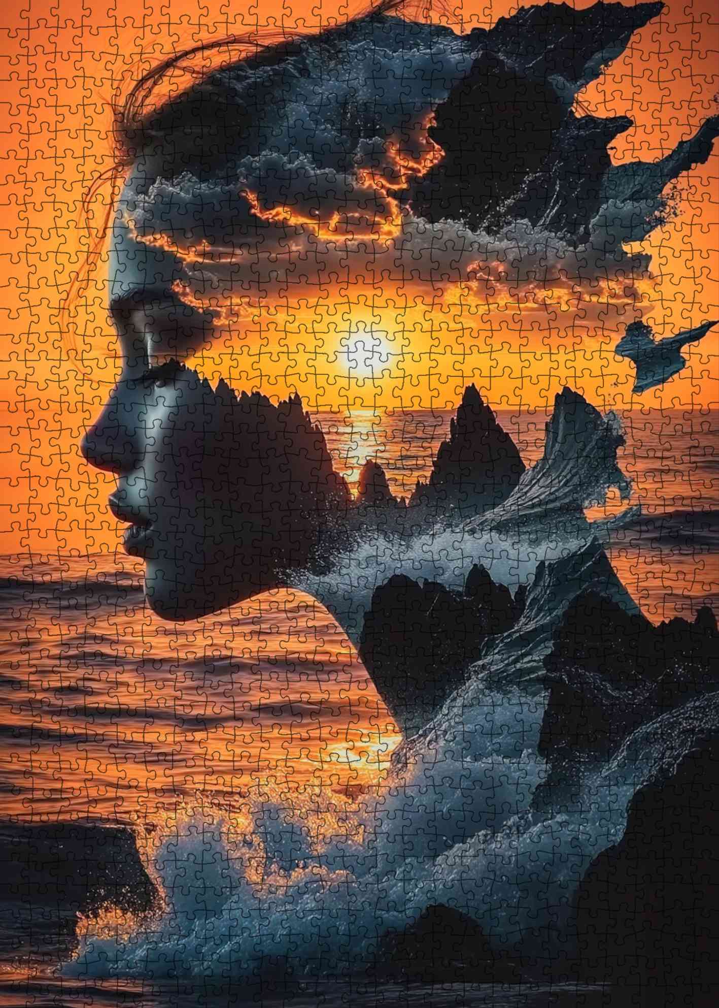 tucocoo-jigsaw-puzzles-sunset-dreamscape-woman-puzzle-1000-teile image 2