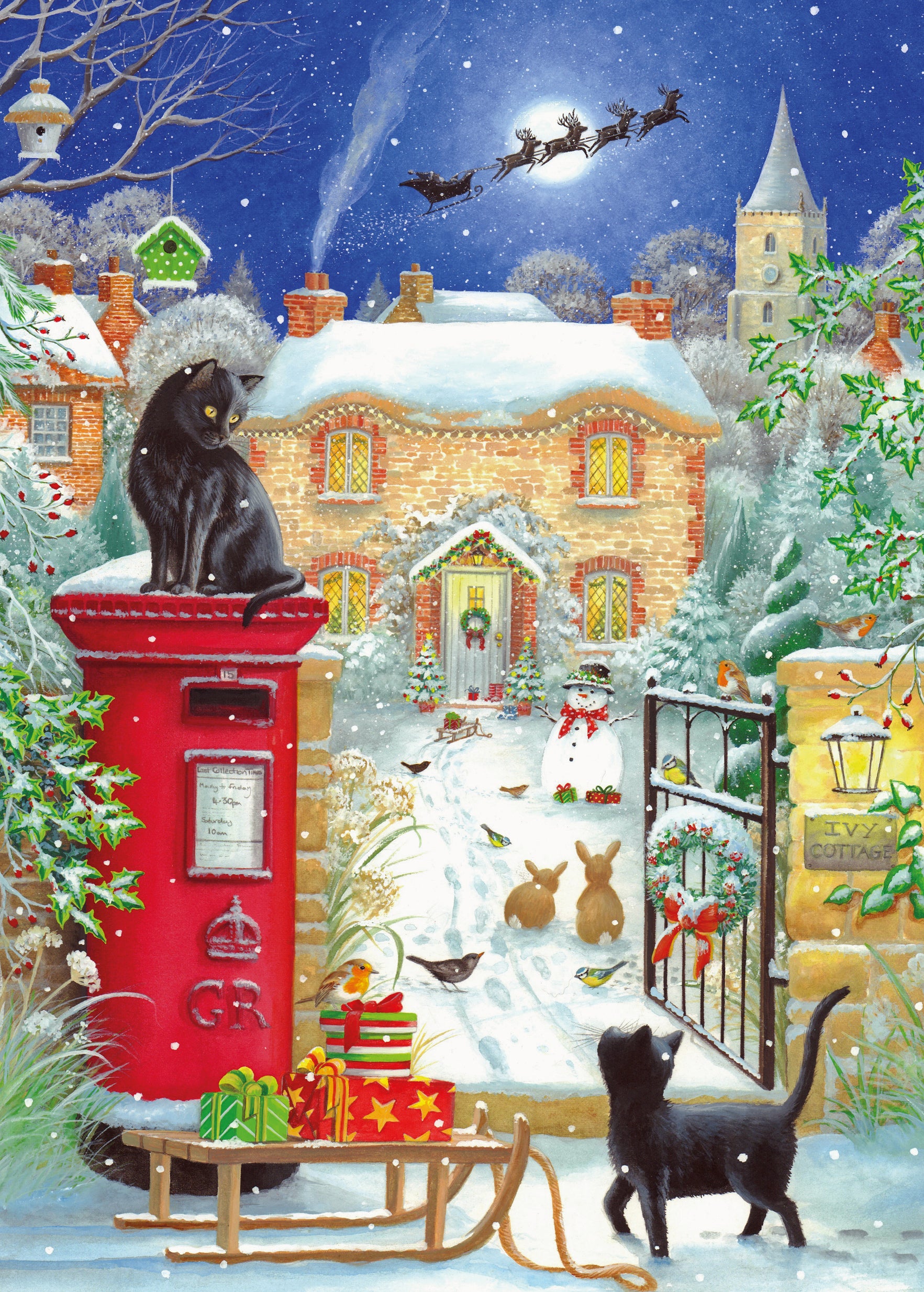 otter-house-ivy-cottage-puzzle-1000-teile-weihnachten image 1