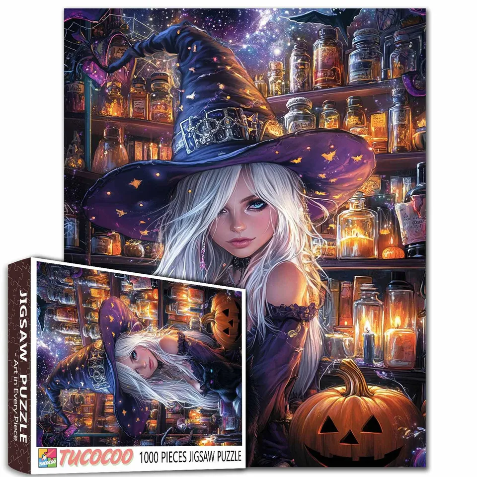 tucocoo-enchanted-halloween-witch-puzzle-1000-teile-hexe image 1