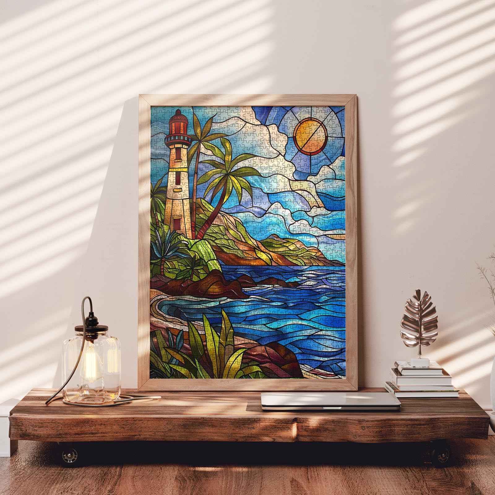 tucocoo-lighthouse-stained-glass-puzzle-1000-teile-meer image 3