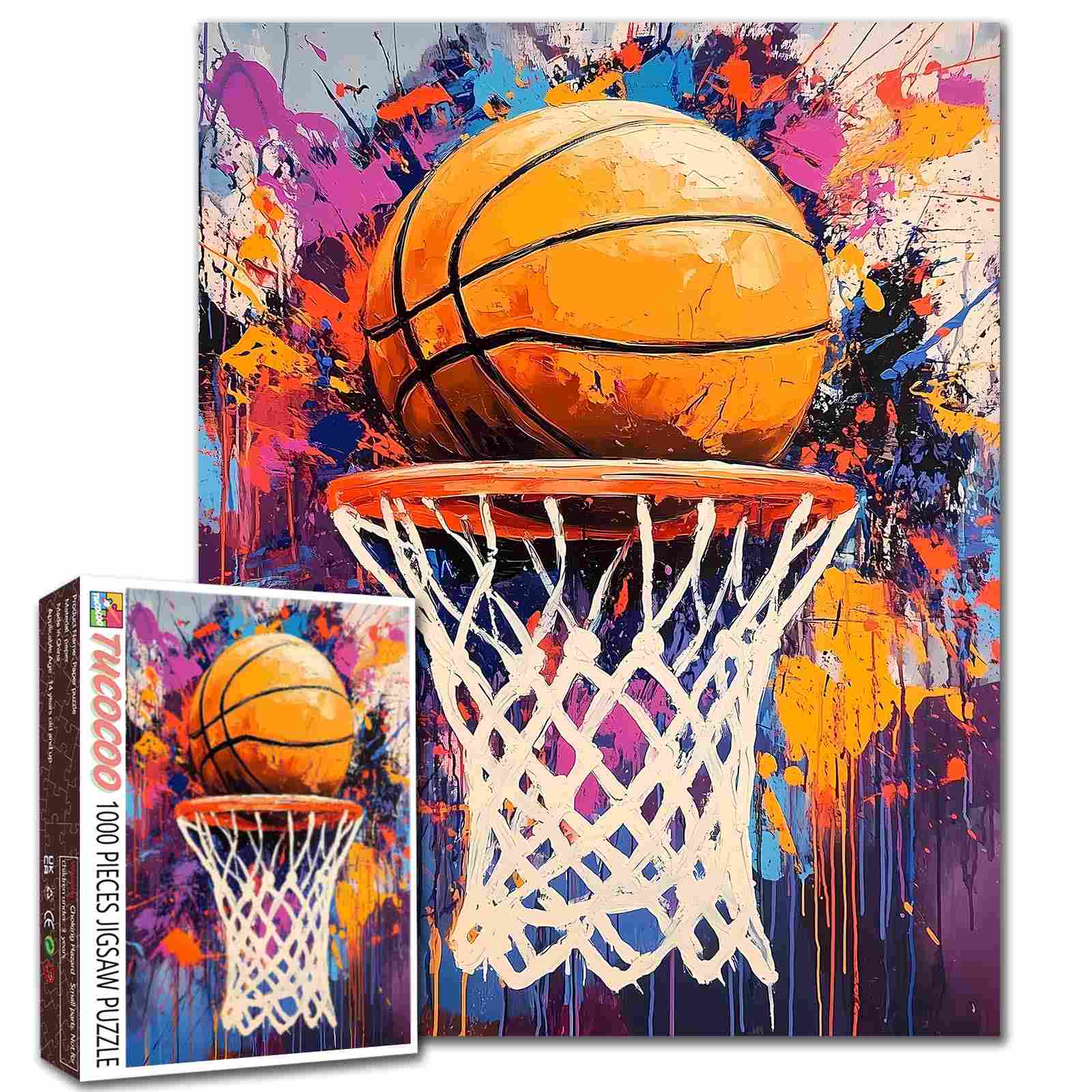 tucocoo-basketball-slam-dunk-puzzle-1000-teile-sport image 1