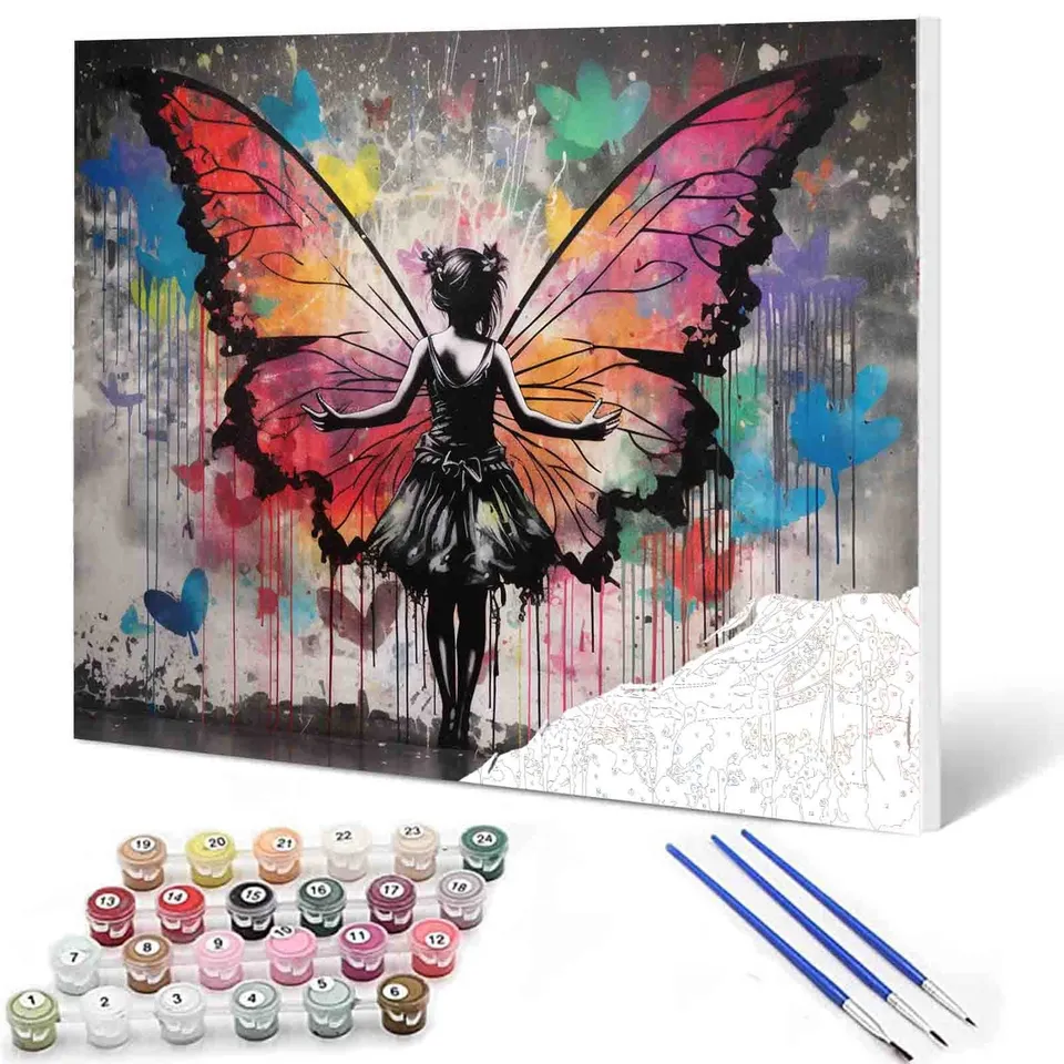 tucocoo-paint-by-numbers-graffiti-fairy-malen-nach-zahlen-ohne-rahmen image 1