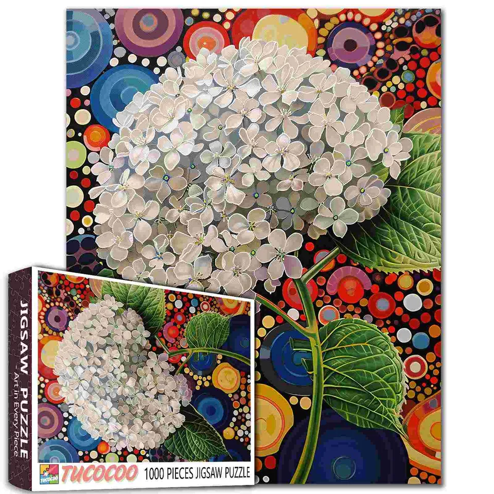tucocoo-radiant-hydrangea-bloom-puzzle-1000-teile-hortensie image 1