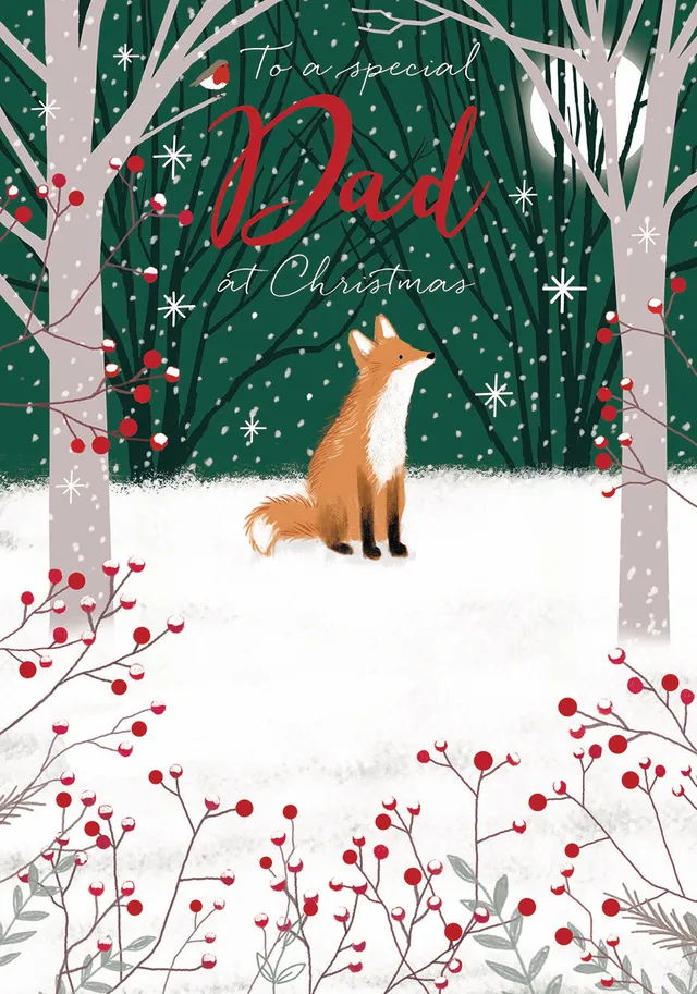 otter-house-christmas-dad-weihnachtskarte-fuchs-schnee image 1