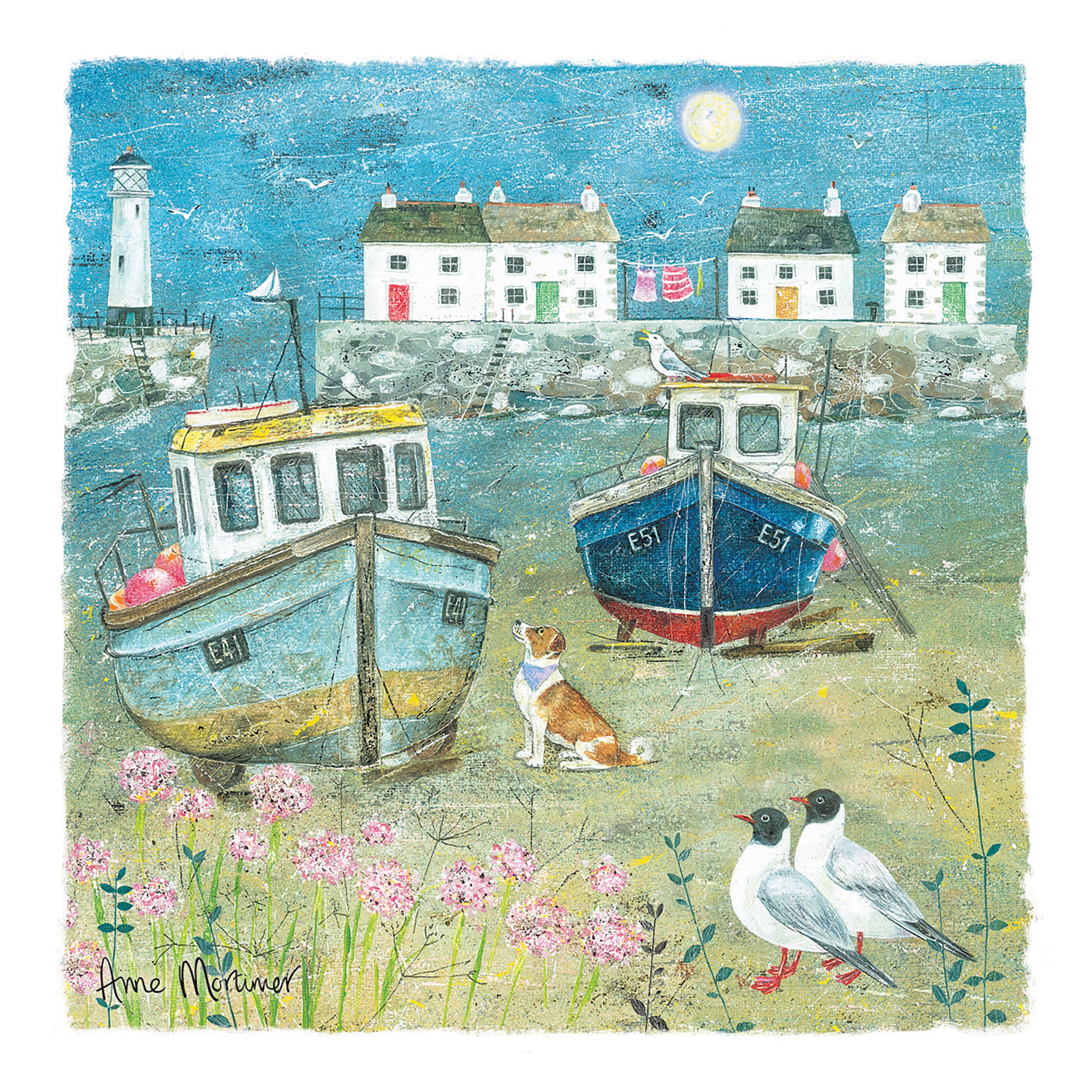 otter-house-notecard-pack-briefkarten-seaside-boats-10er image 3