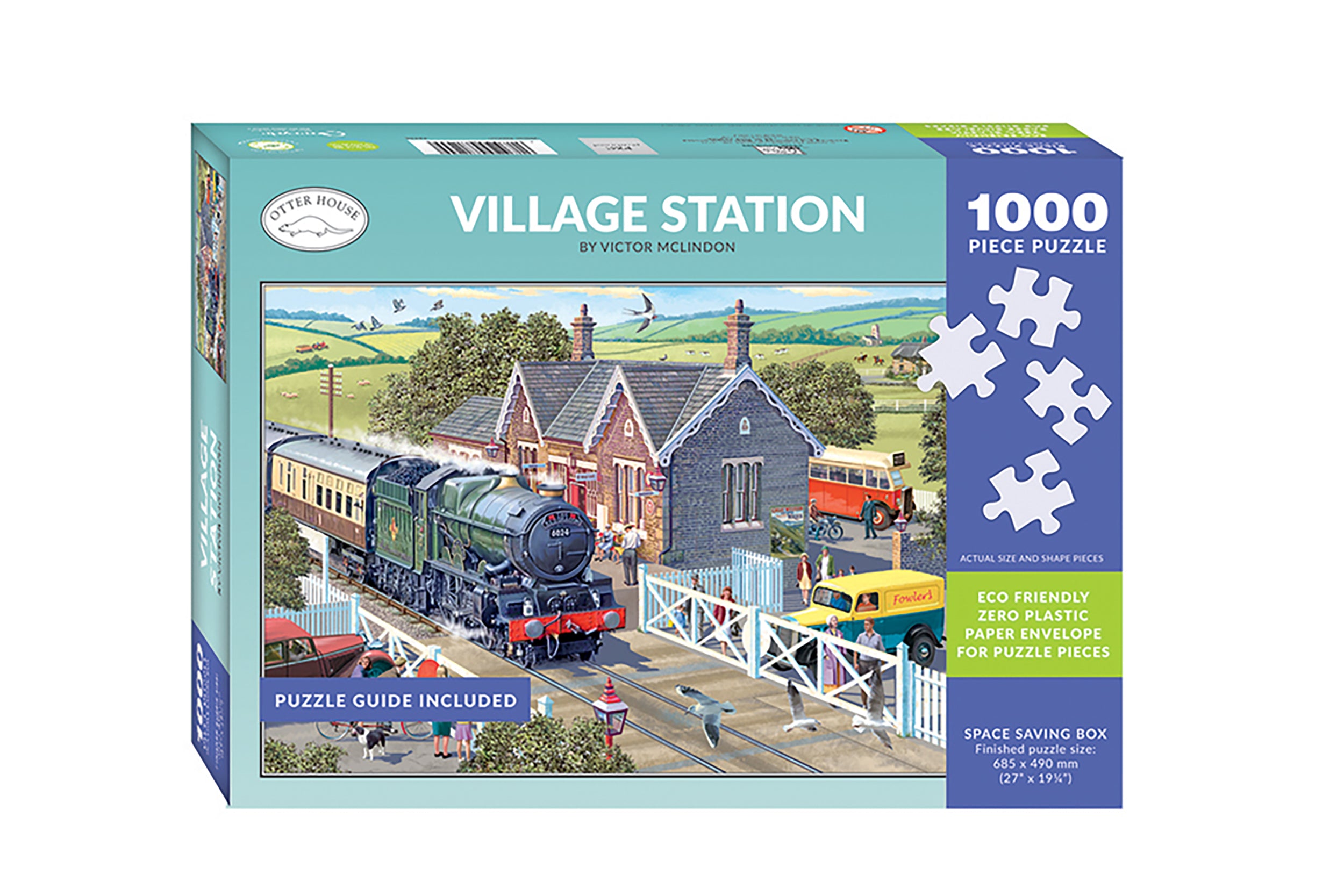 otter-house-village-station-puzzle-1000-teile-bahnhof image 2