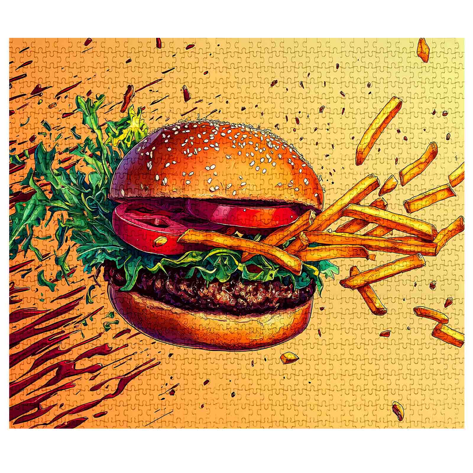 tucocoo-jigsaw-puzzles-burger-und-pommes-puzzle-1000-teile image 2