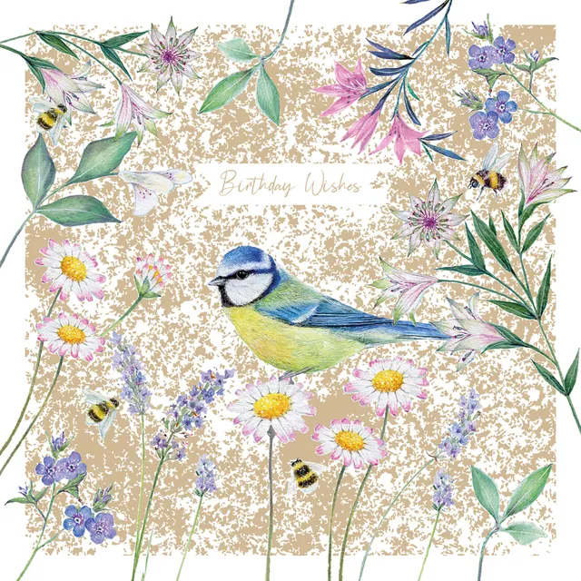 otter-house-aurelia-gru-karte-blaumeise-goldfolie image 1