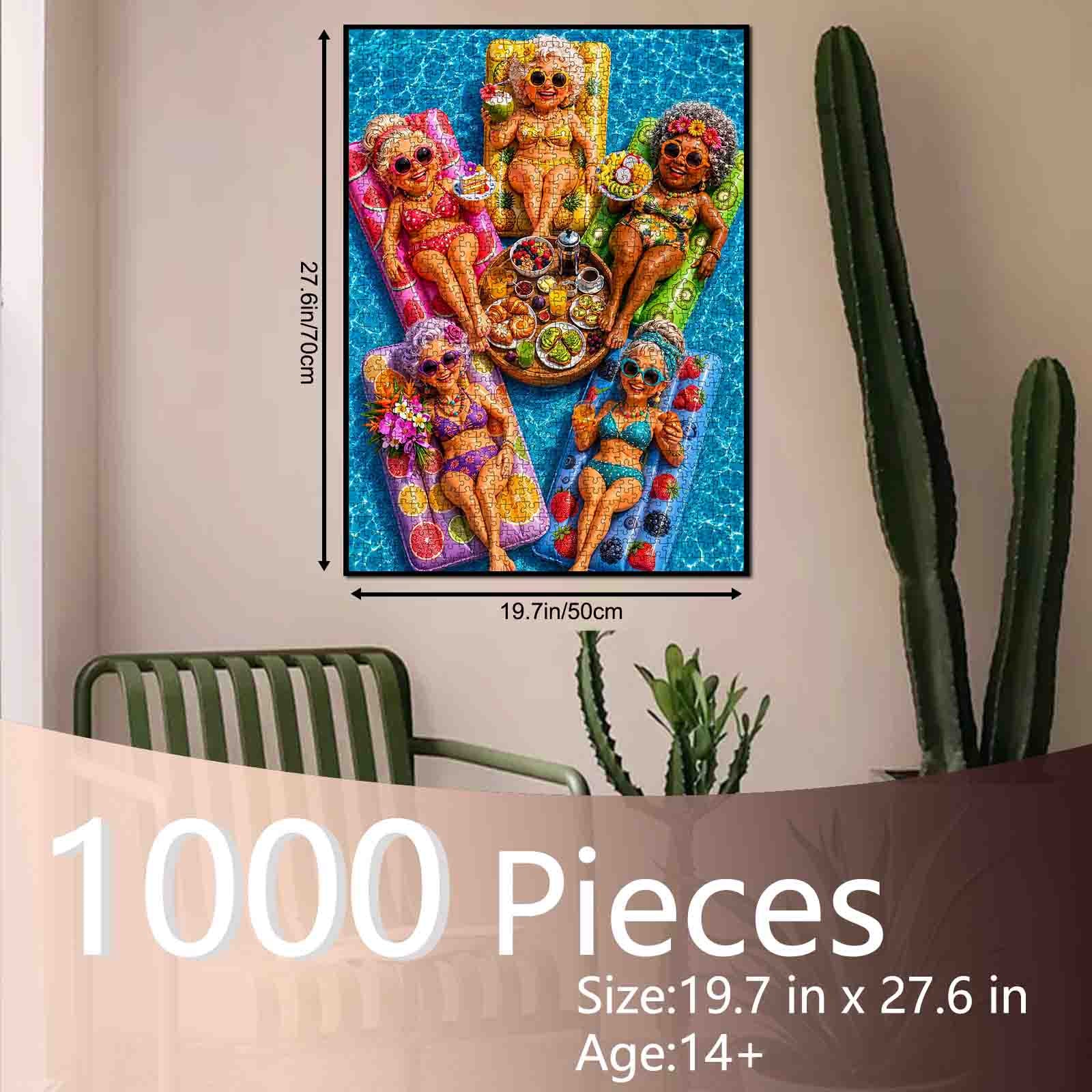 tucocoo-grandmas-summer-pool-party-puzzle-1000-teile-sommer image 5