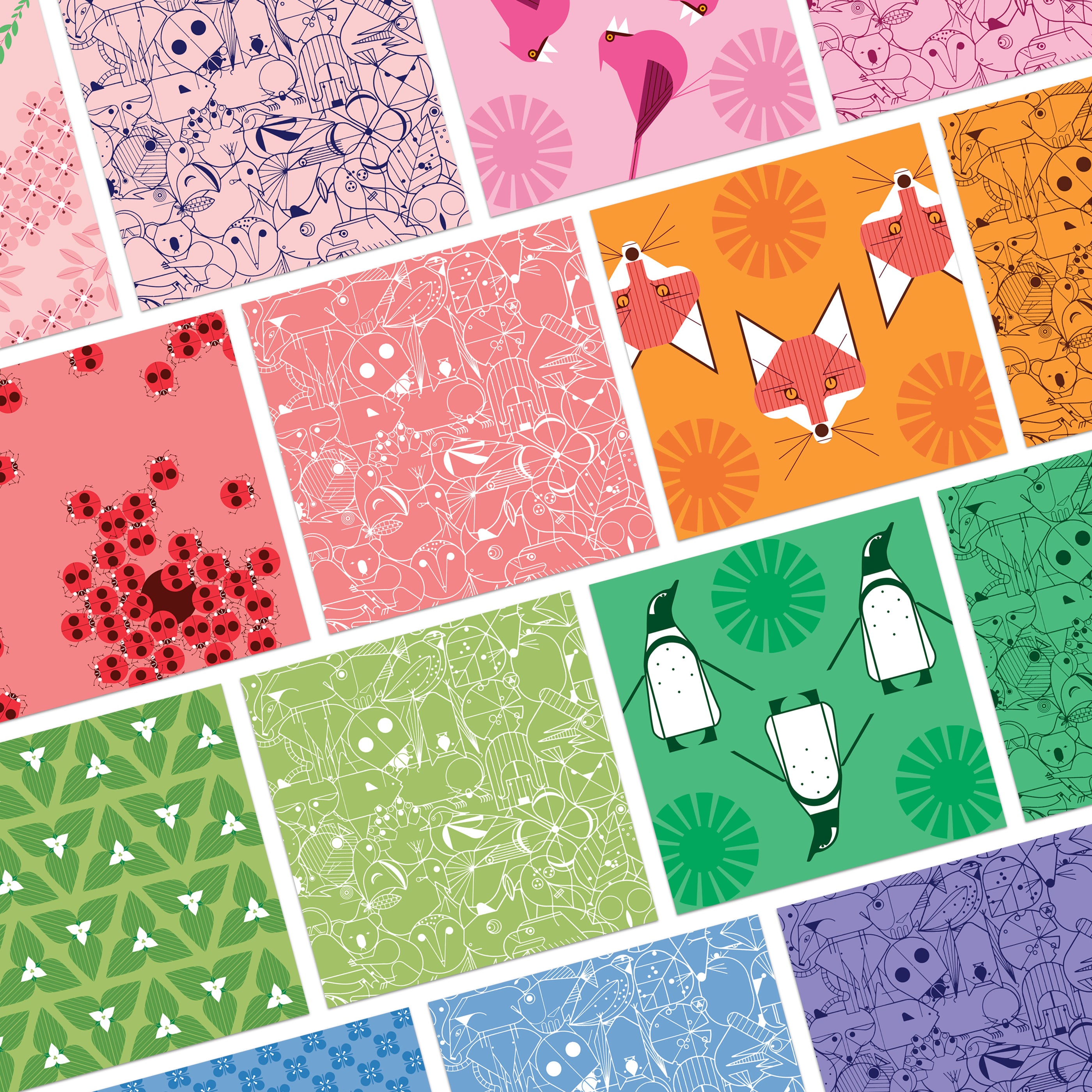 pomegranate-charley-harper-origami-animals-bastelbuch-tiere image 2
