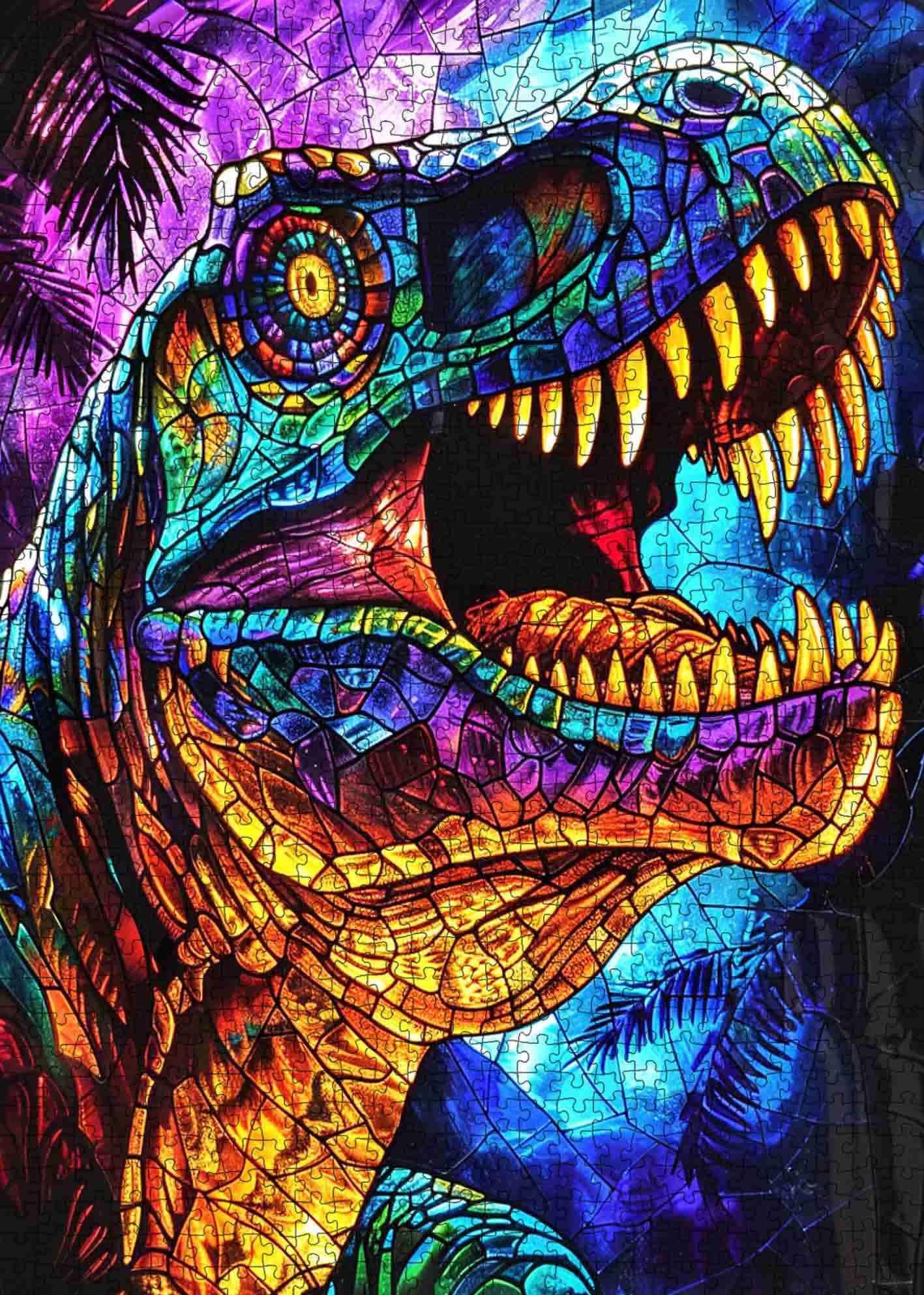 tucocoo-tyrannosaurus-puzzle-1000-teile-dino-glas image 2