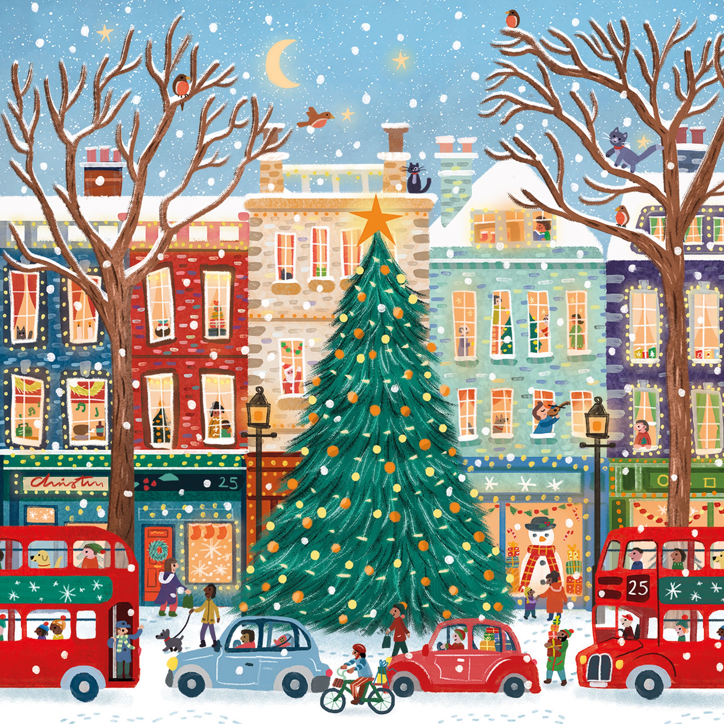 otter-house-christmas-weihnachtskarten-london-street-10er image 1