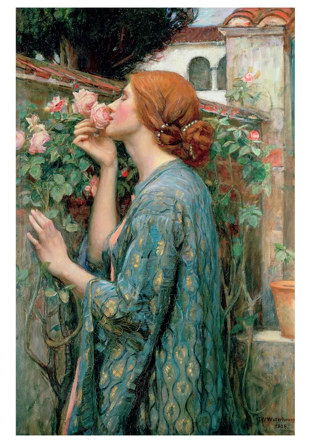 pomegranate-waterhouse-soul-of-the-rose-klappkarte-blanko-rose image 1