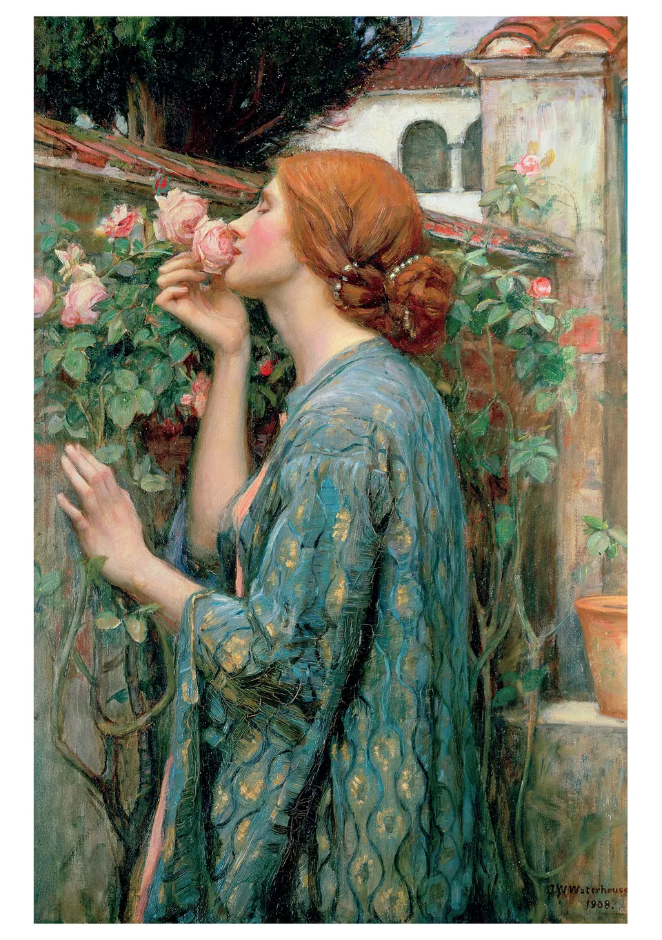 pomegranate-waterhouse-soul-of-the-rose-klappkarte-blanko-rose image 1