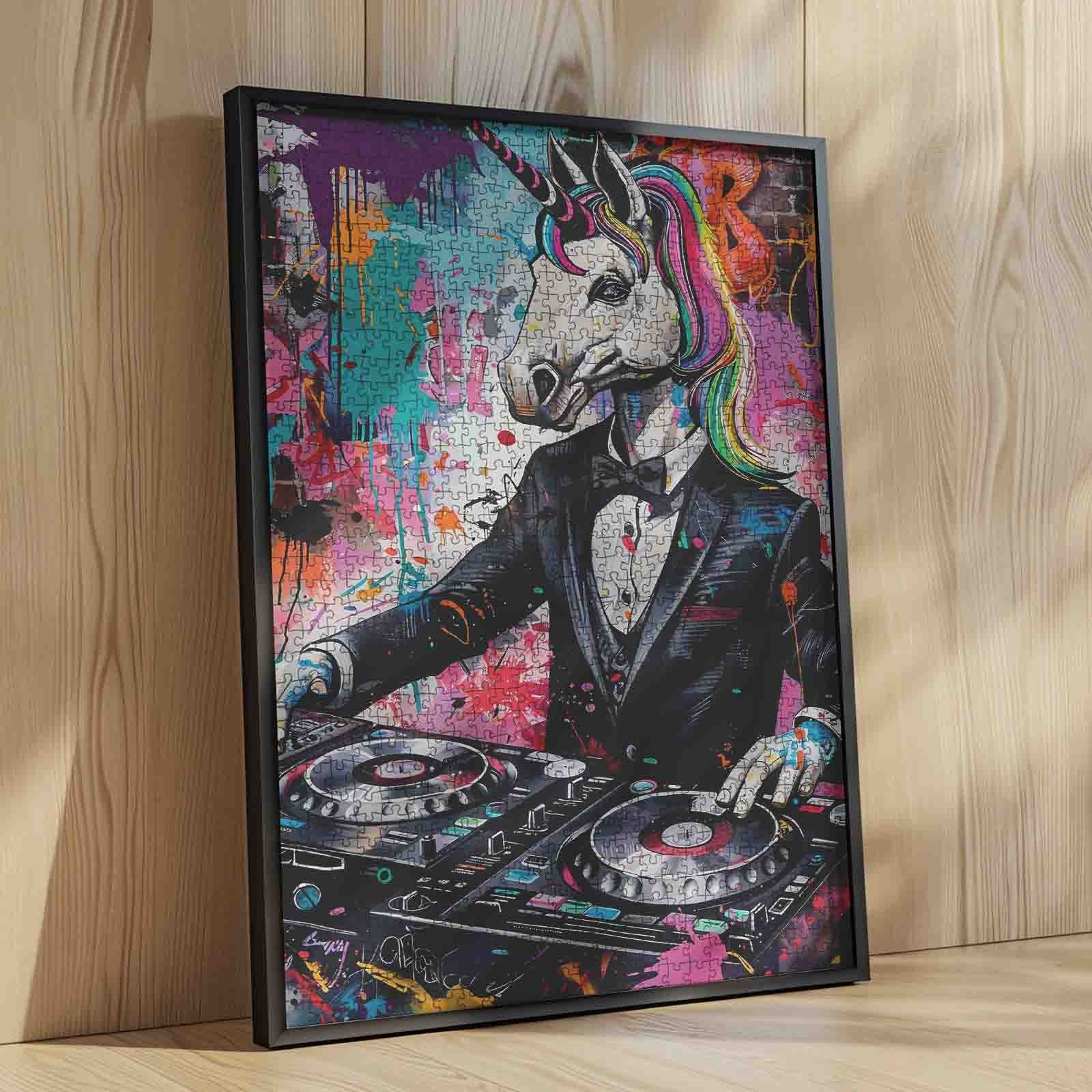 tucocoo-jigsaw-dj-unicorn-graffiti-puzzle-1000-teile-neon image 4