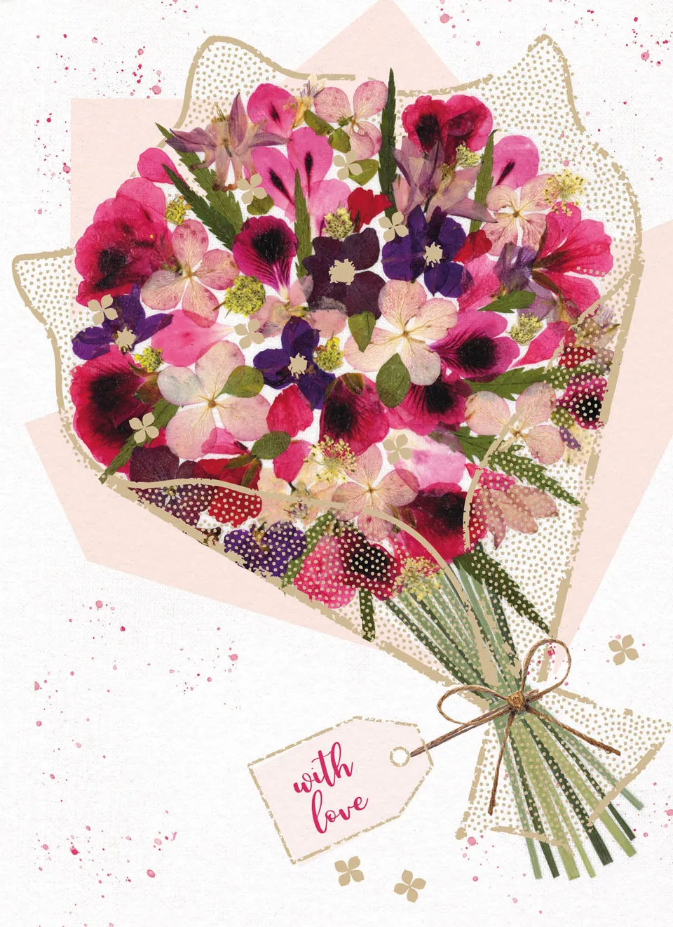 otter-house-flower-press-gru-karte-bouquet-gepresste-blumen-blanko image 1