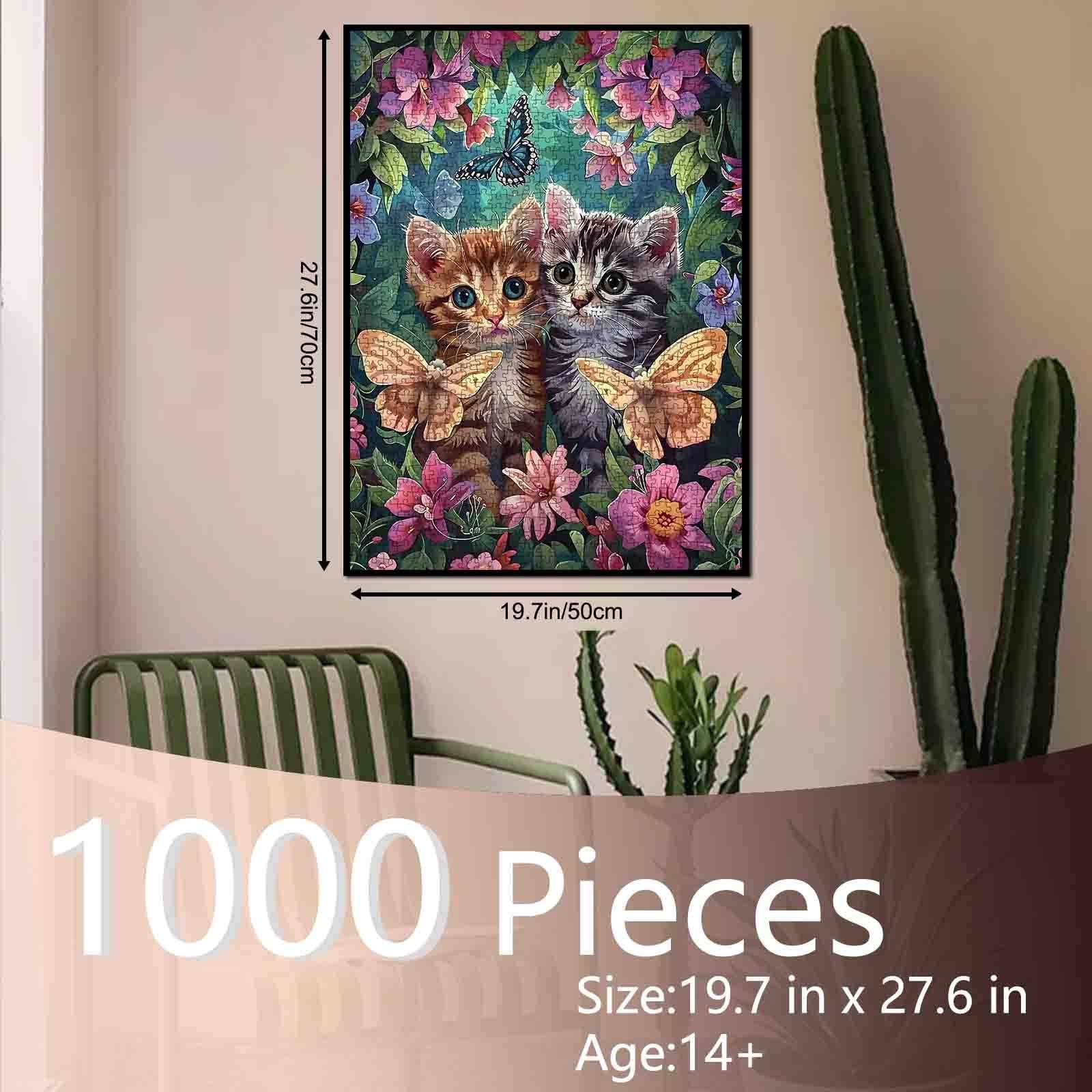 tucocoo-two-kittens-garden-flowers-puzzle-1000-teile-tiere image 5