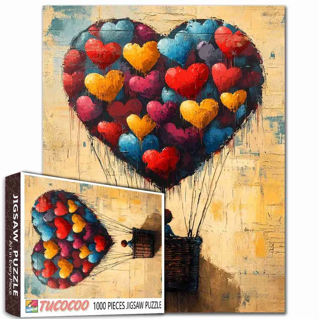 tucocoo-heart-balloons-hot-air-balloon-puzzle-1000-teile-herz image 1