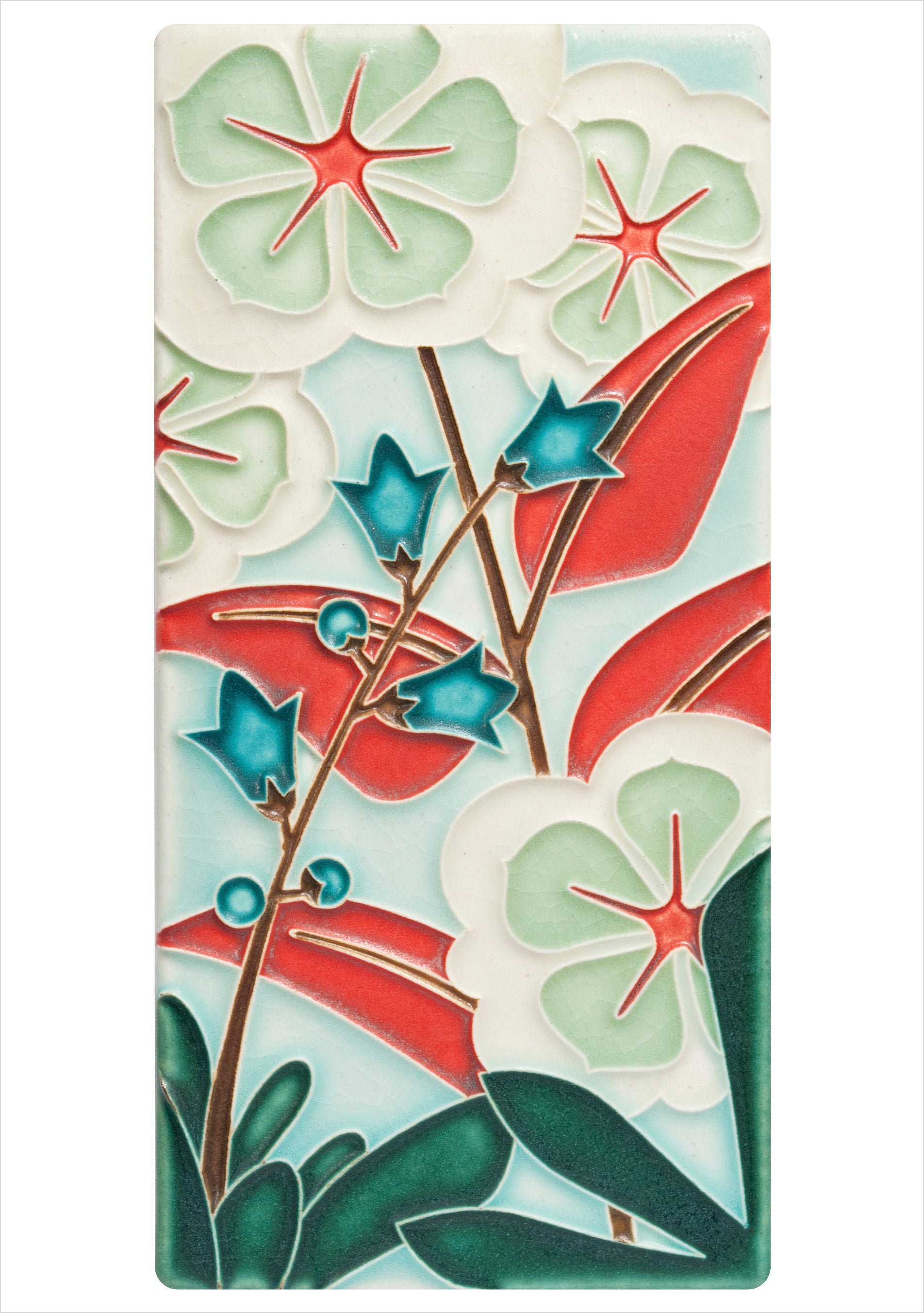 pomegranate-arts-crafts-tiles-boxed-notecards-20-karten-blumen image 3