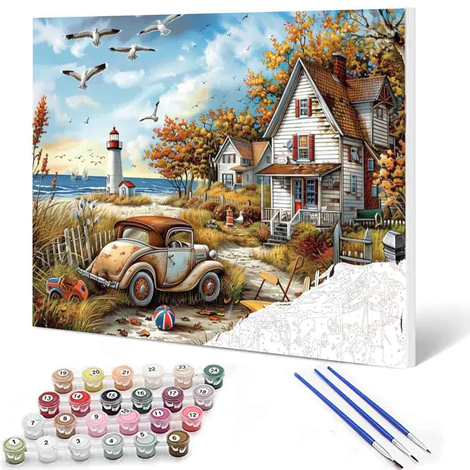 tucocoo-coastal-lighthouse-memory-malen-nach-zahlen-40x50-ohne-rahmen image 1