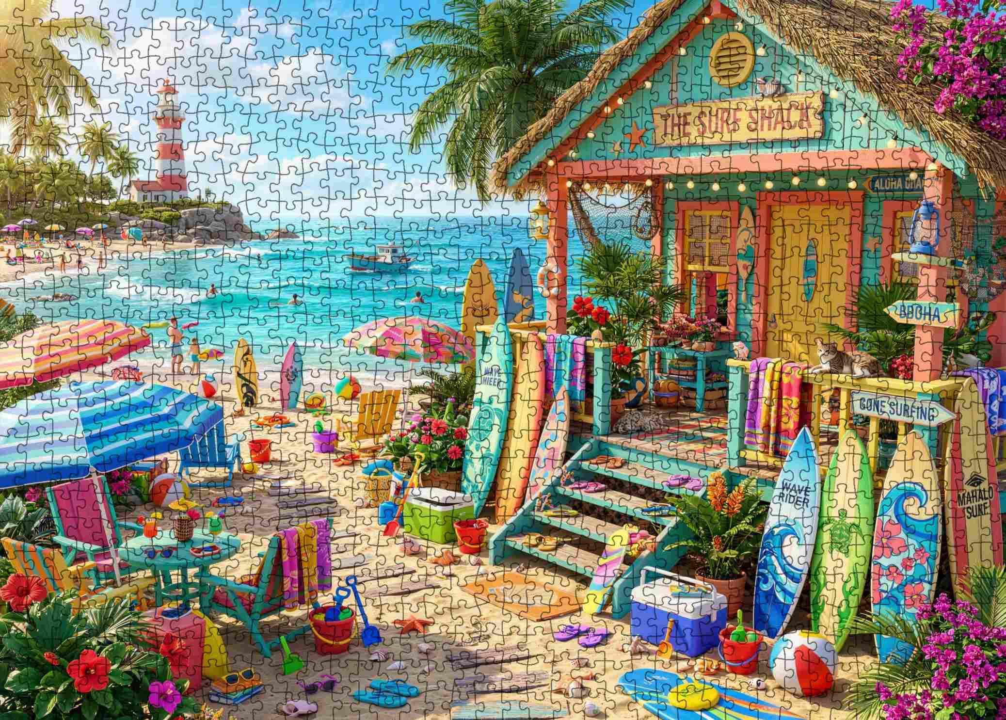 tucocoo-tropical-surf-shack-puzzle-1000-teile-strand image 2