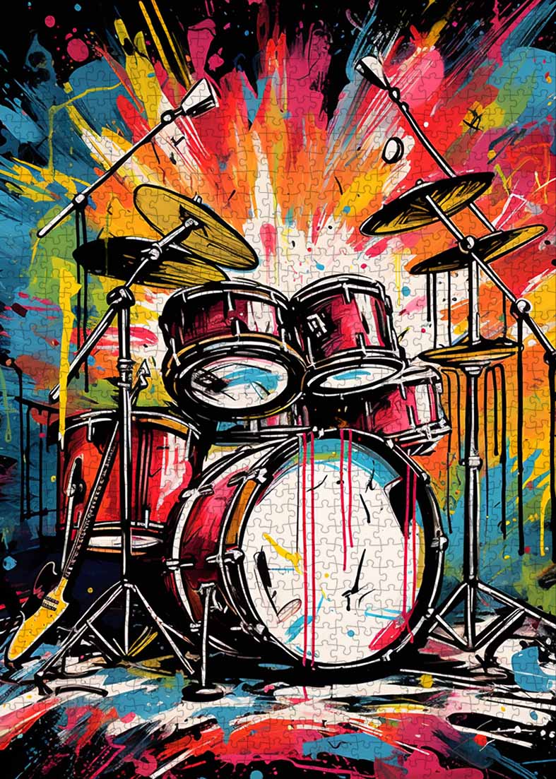 tucocoo-jigsaw-puzzles-puzzle-graffiti-drums-1000-teile-musik image 2