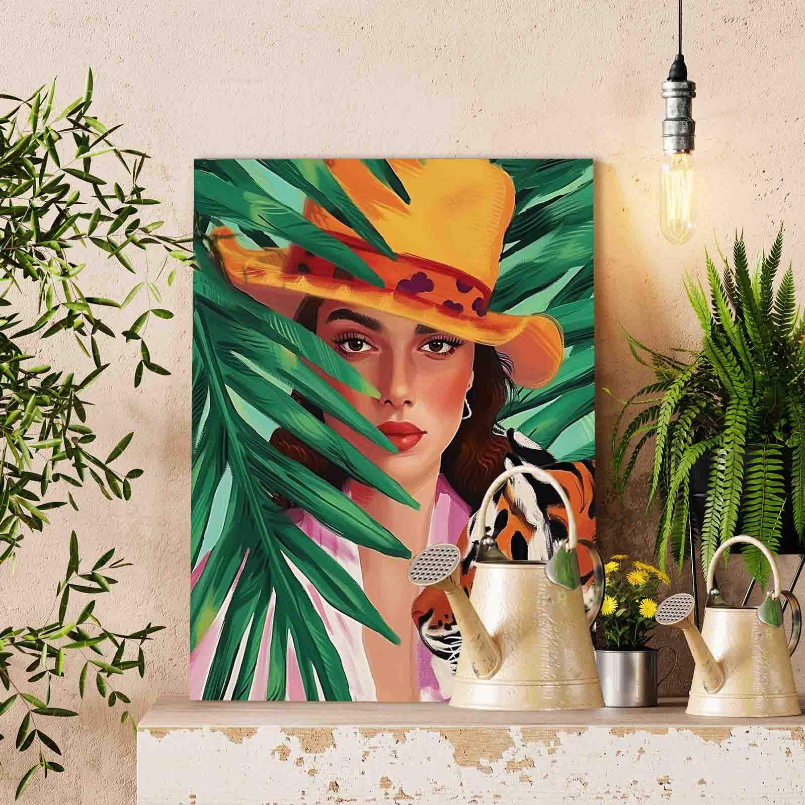 tucocoo-paint-by-numbers-jungle-muse-tiger-malset-40x50-frau image 2