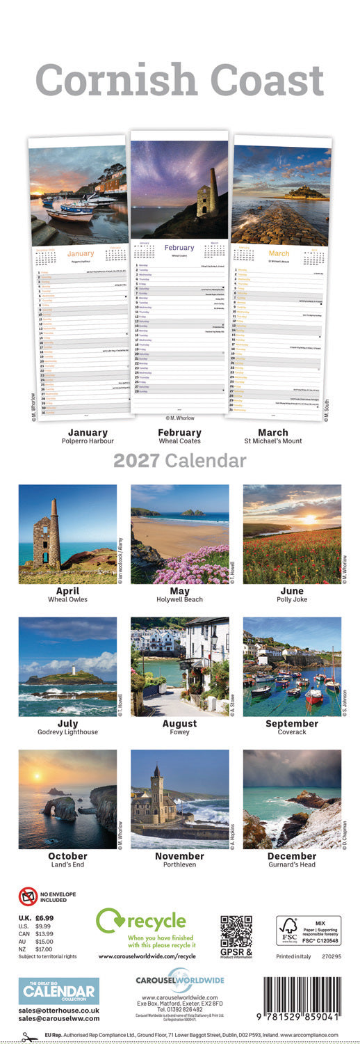 otter-house-cornish-coast-slim-kalender-2027-k-ste image 2