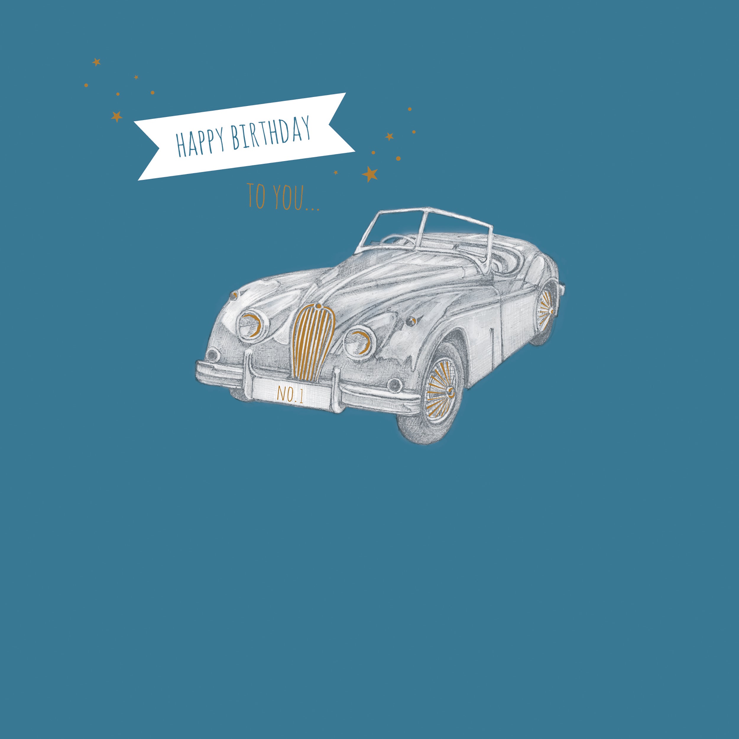 otter-house-feuille-d-or-vintage-car-grusskarte-oldtimer image 1