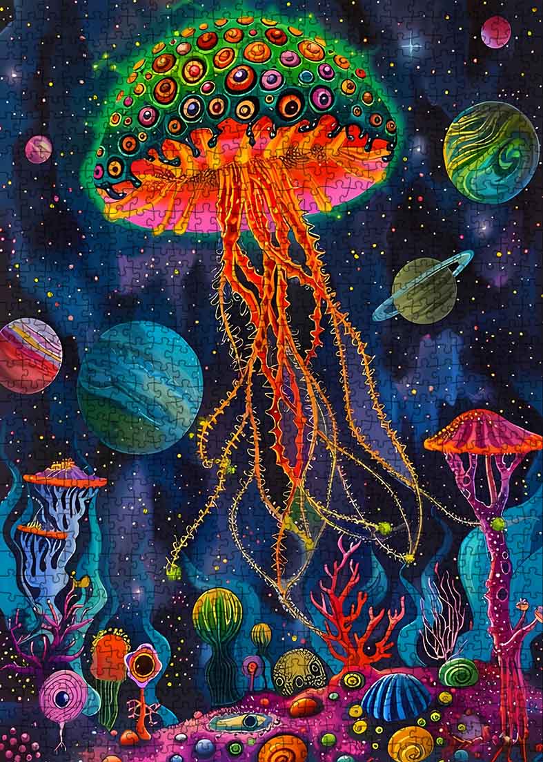 tucocoo-cosmic-jellyfish-puzzle-1000-teile-qualle image 2