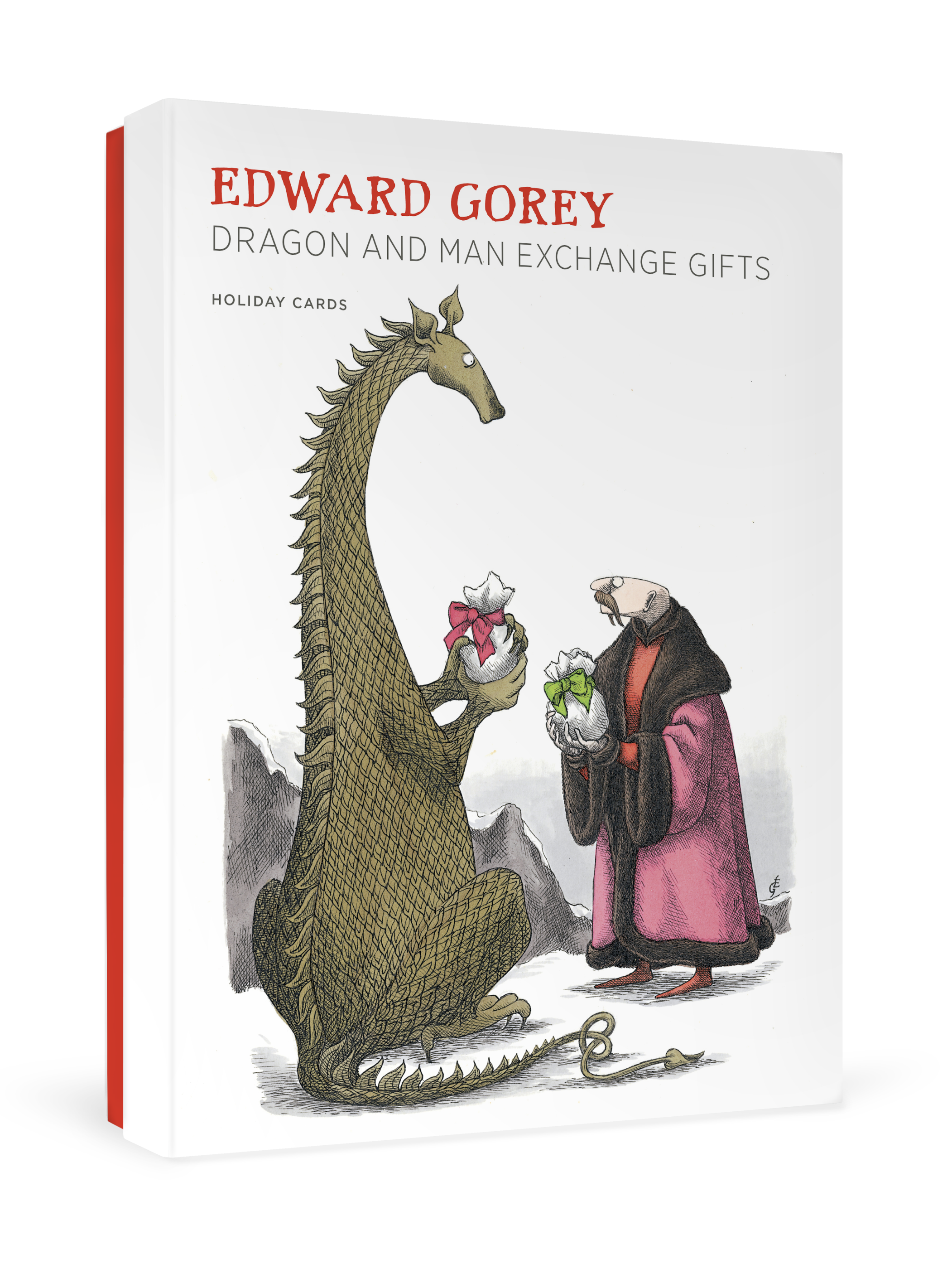 pomegranate-edward-gorey-dragon-weihnachtskarten-set image 1