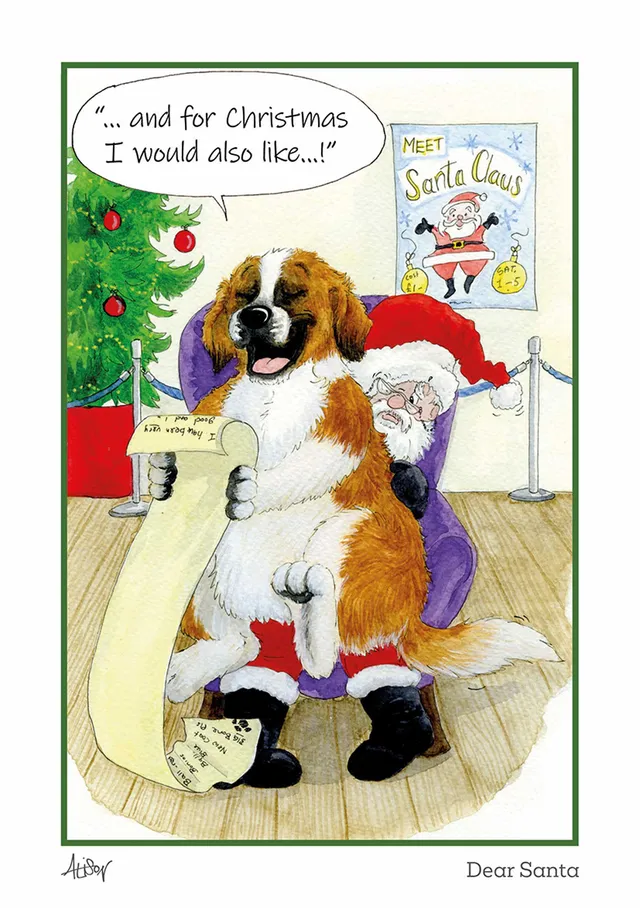 otter-house-christmas-alison-s-animals-dear-santa-weihnachtskarte image 1