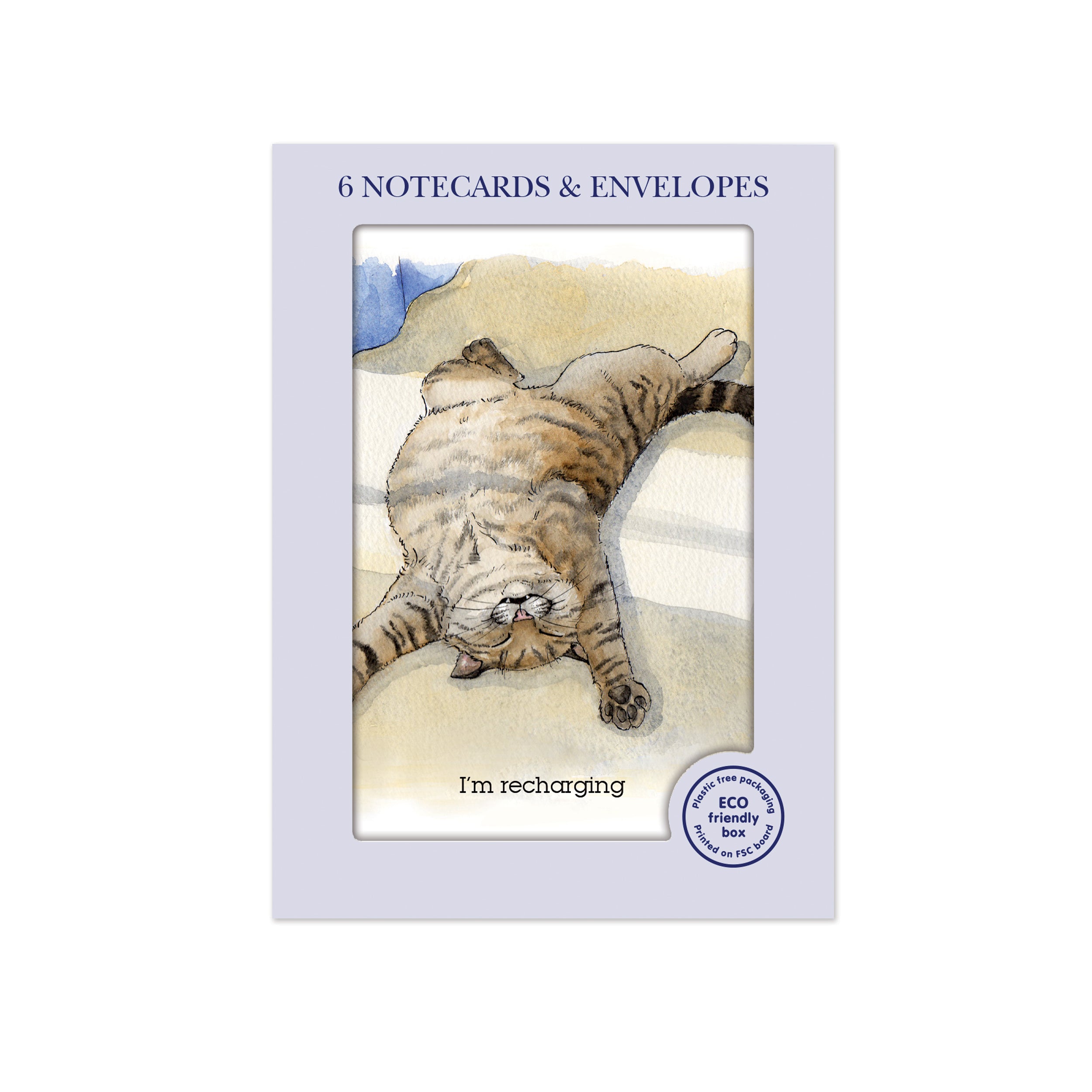 otter-house-alison-s-animals-mini-karten-6er-katze-recharging image 1