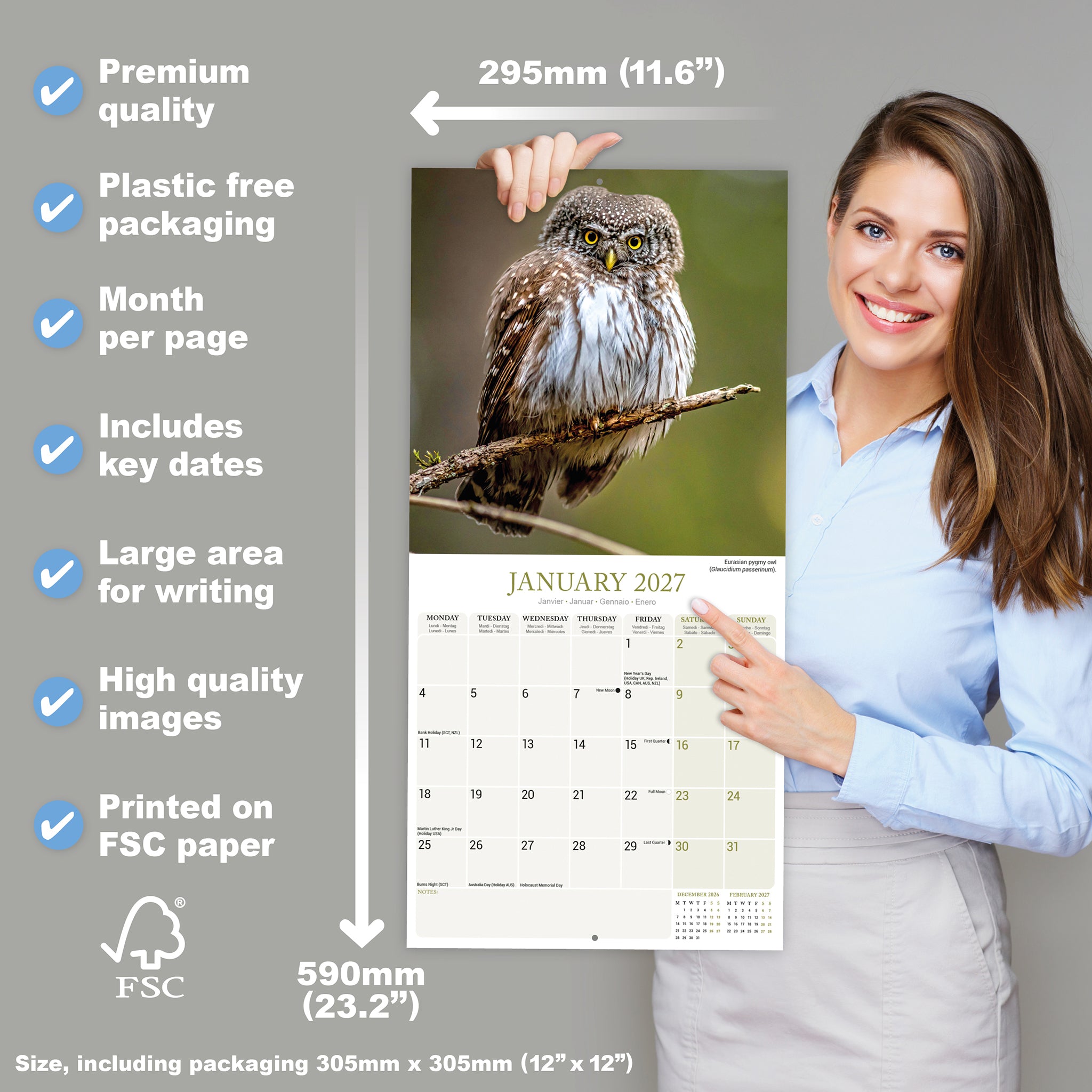 otter-house-owls-wall-calendar-2027-wandkalender-eulen image 4