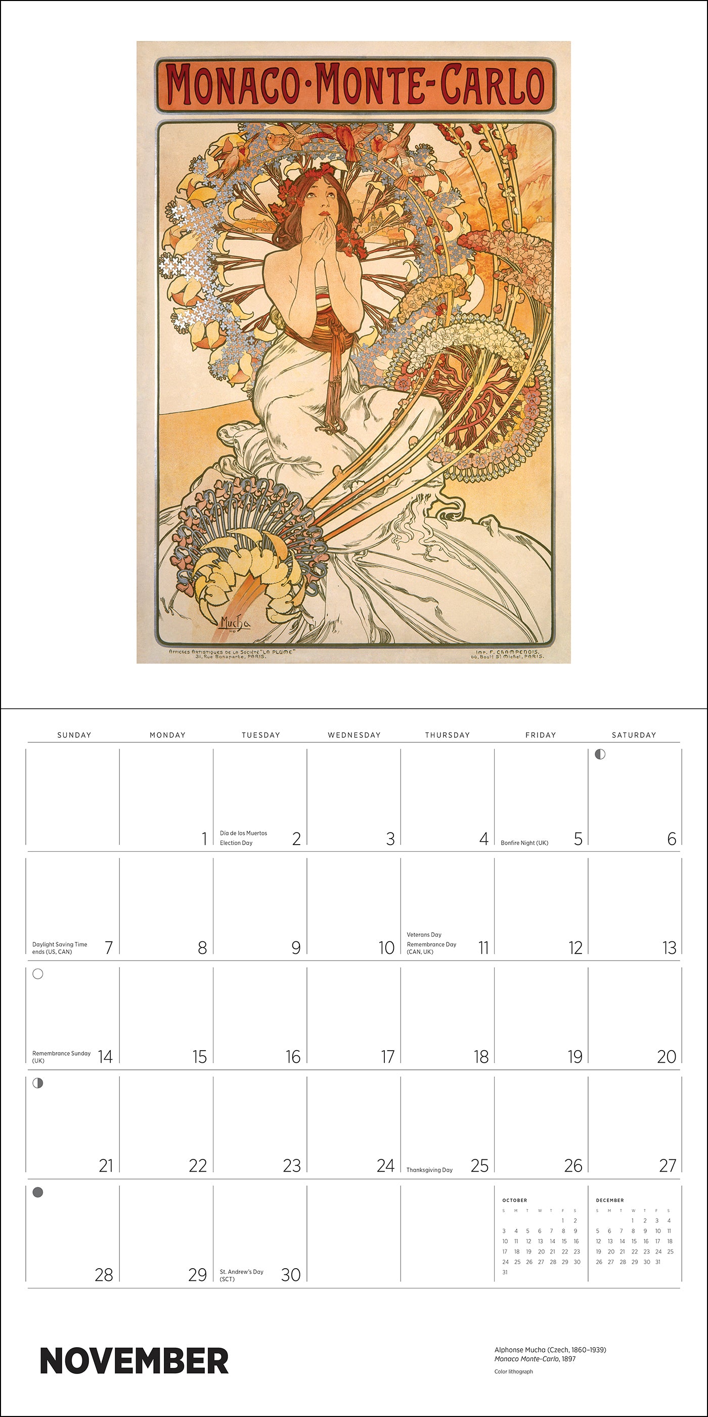pomegranate-mucha-2027-wandkalender-jugendstil image 5