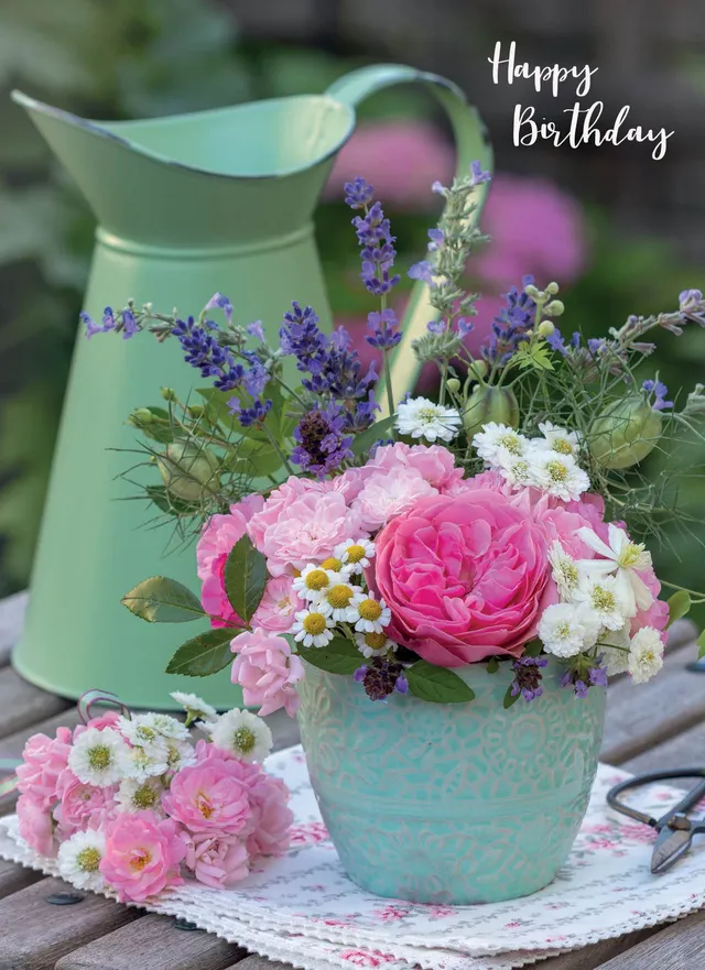 otter-house-floral-geburtstagskarte-jug-flowers image 1