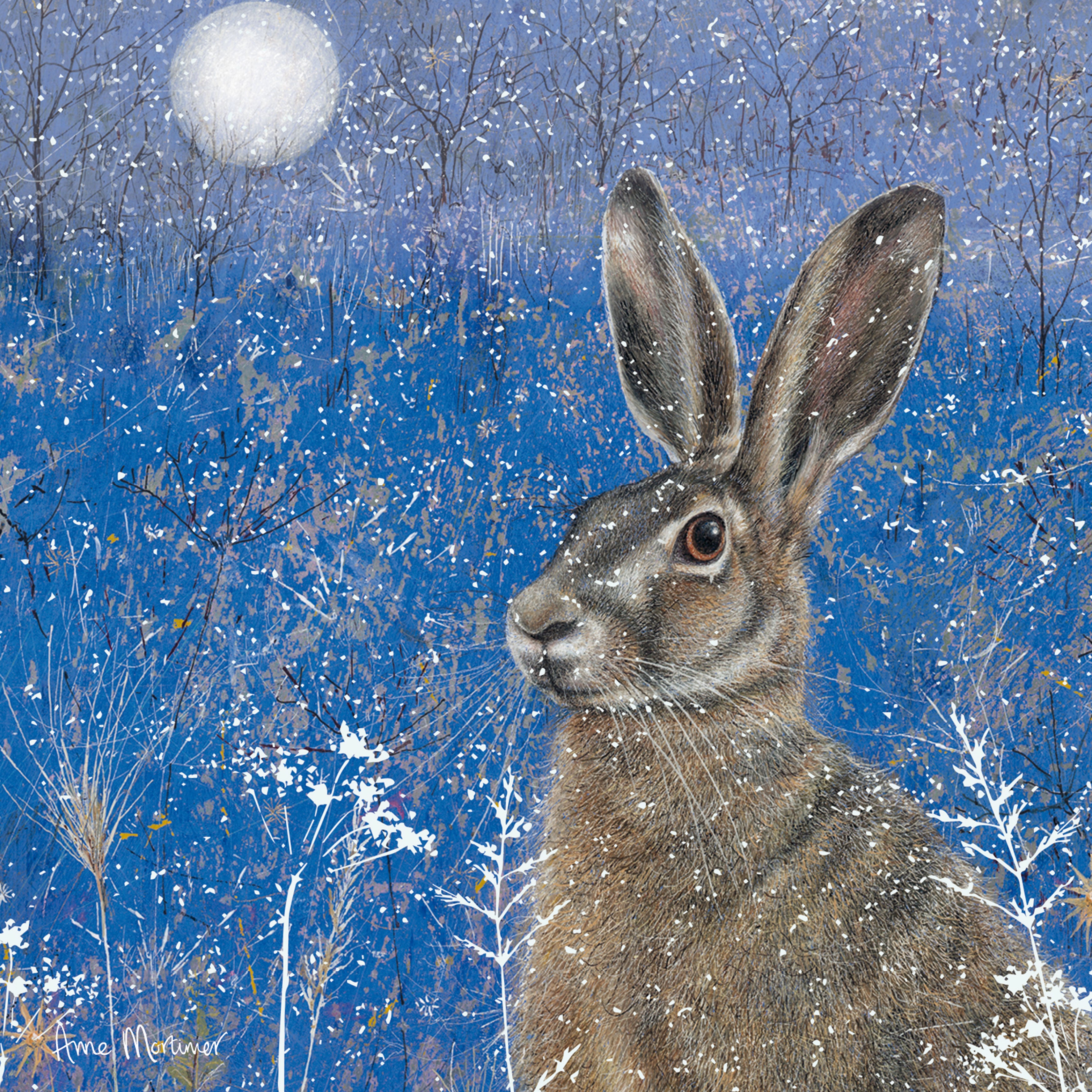 otter-house-moonlight-hare-weihnachtskarten-hase-mond image 1