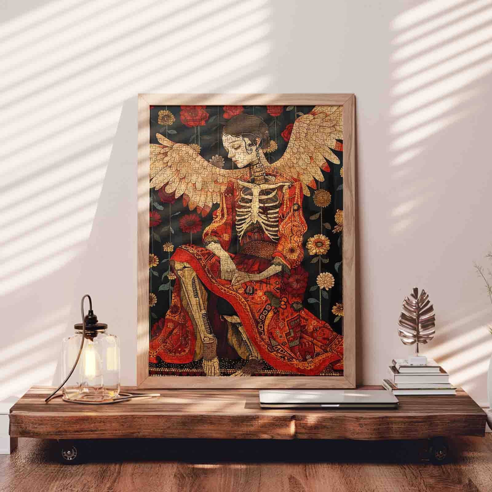 tucocoo-skeleton-angel-floral-robe-puzzle-1000-teile image 3