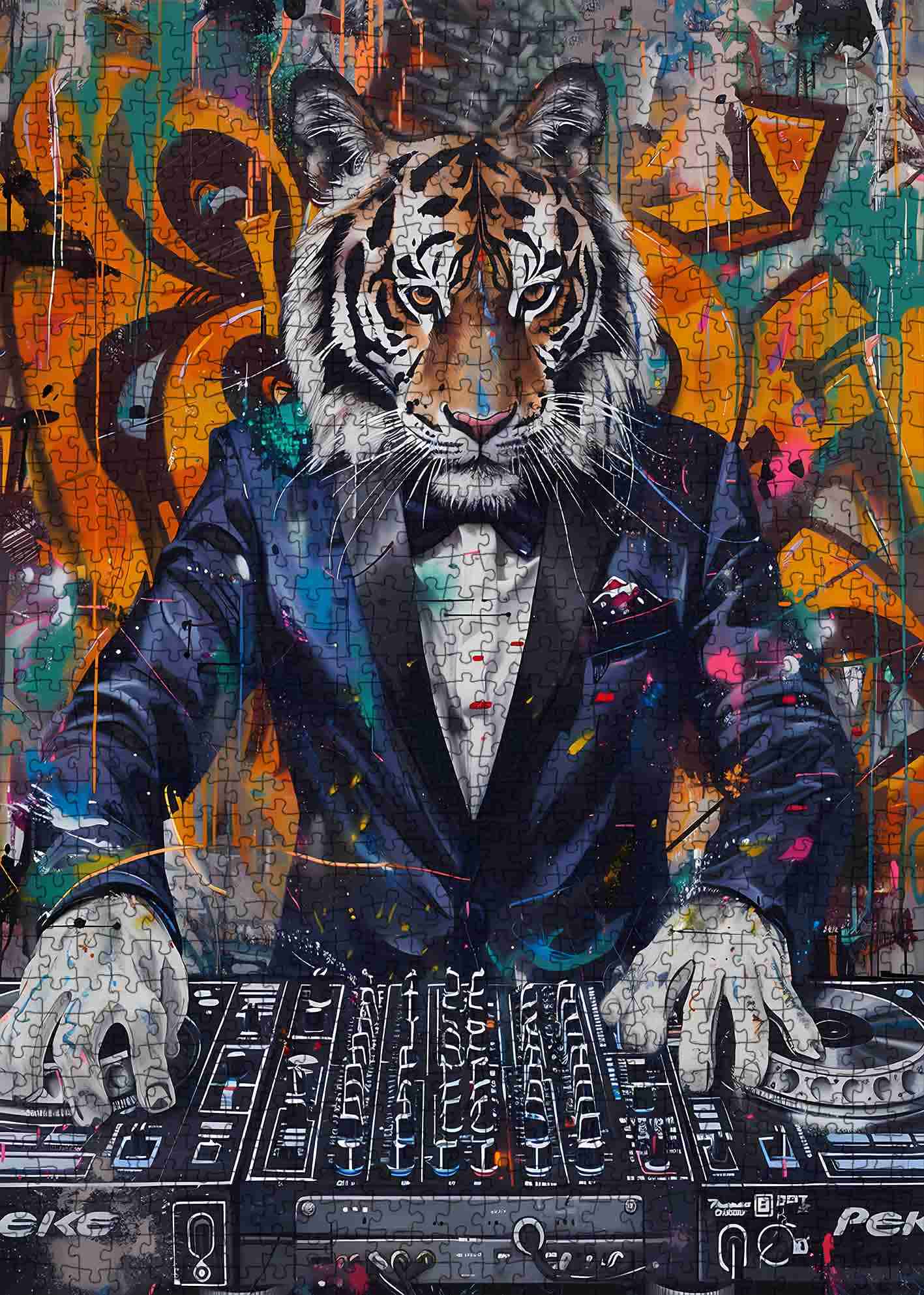 tucocoo-jigsaw-puzzles-tiger-1000-teile-puzzle-dj-graffiti image 2