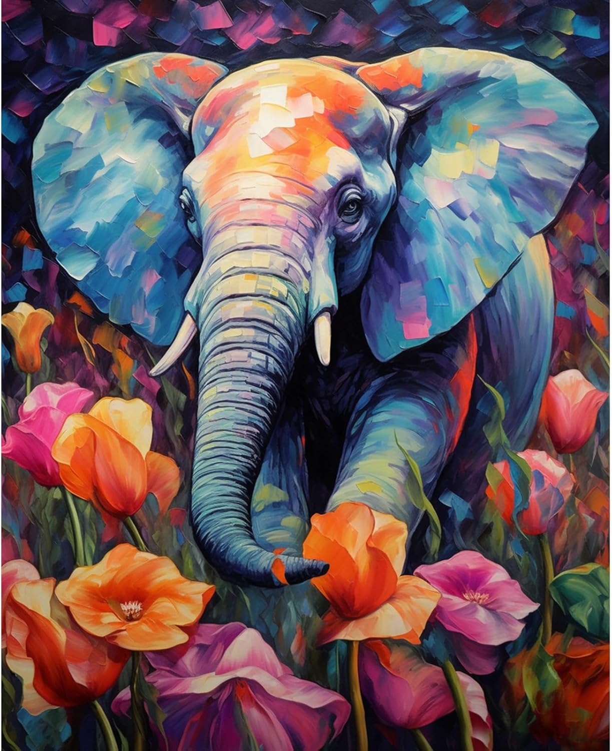 tucocoo-paint-by-numbers-elephant-crossing-malen-nach-zahlen-40x50-ohne-rahmen image 2