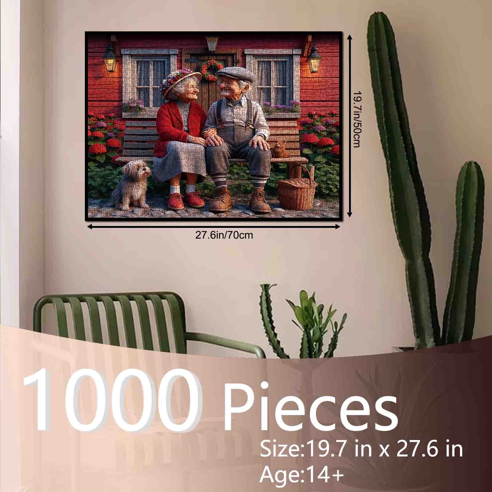 tucocoo-jigsaw-elderly-couple-cottage-puzzle-1000-teile-garten image 5