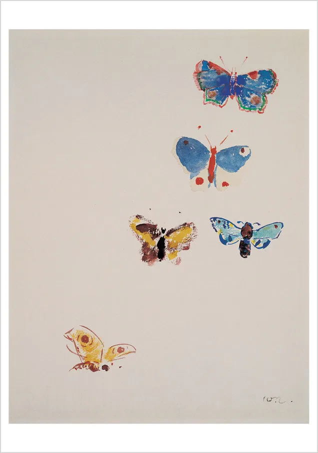 pomegranate-blank-notecards-redon-five-butterflies-karte image 1